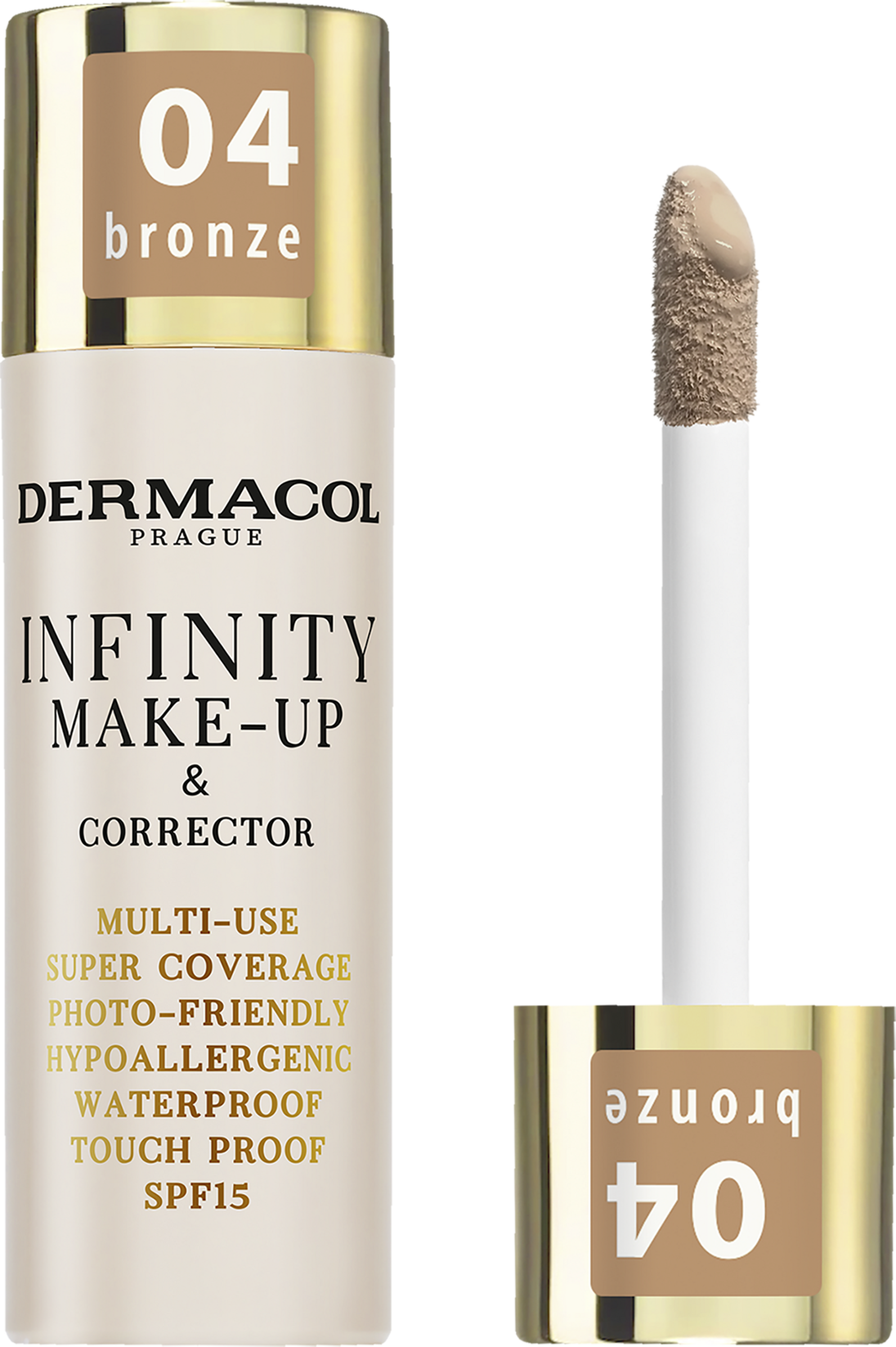 Dermacol Infinity make-up and concealer 04 Bronze