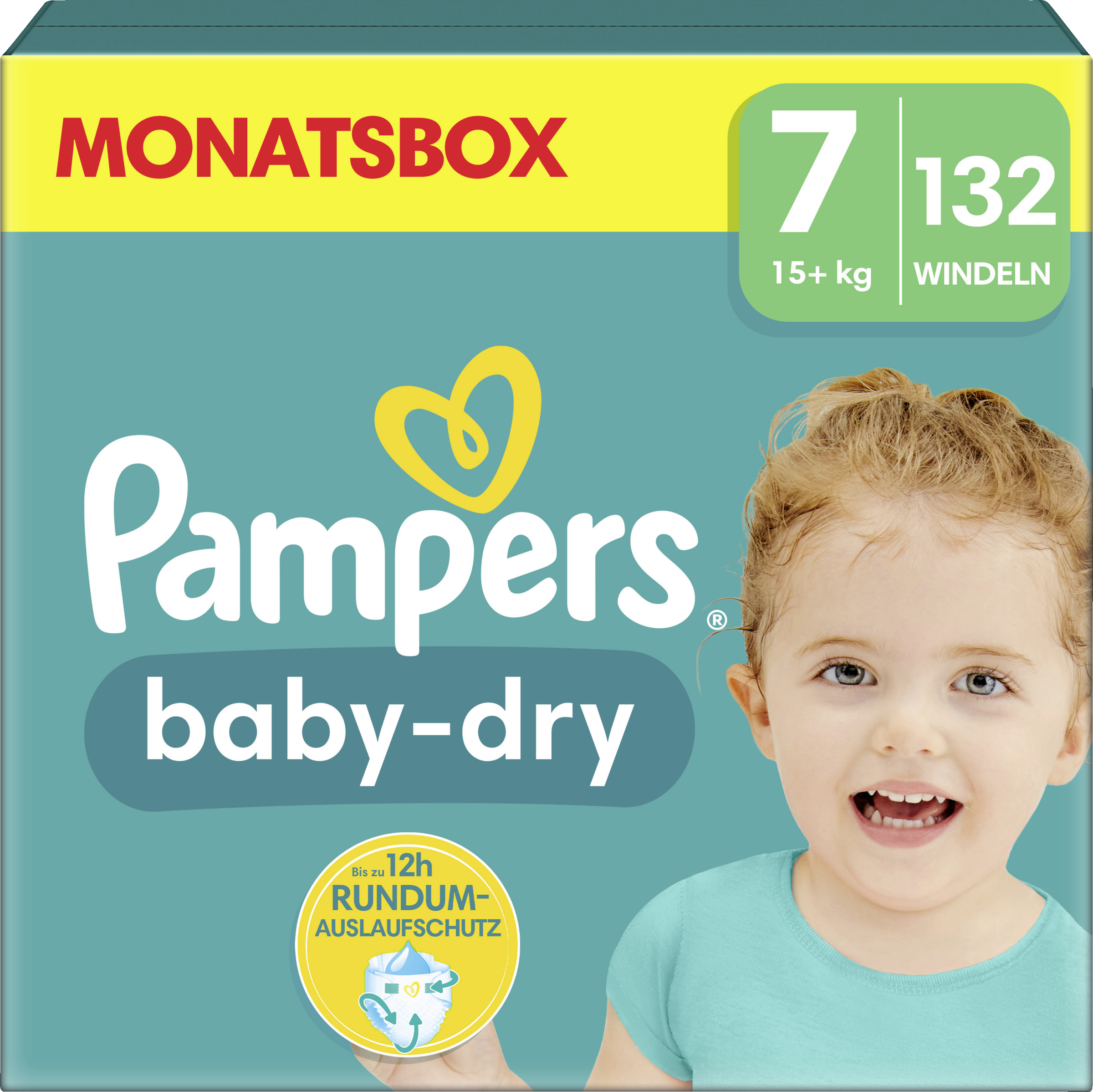 Pampers Baby Dry bleer str. 7 (15+ kg) månedskasse