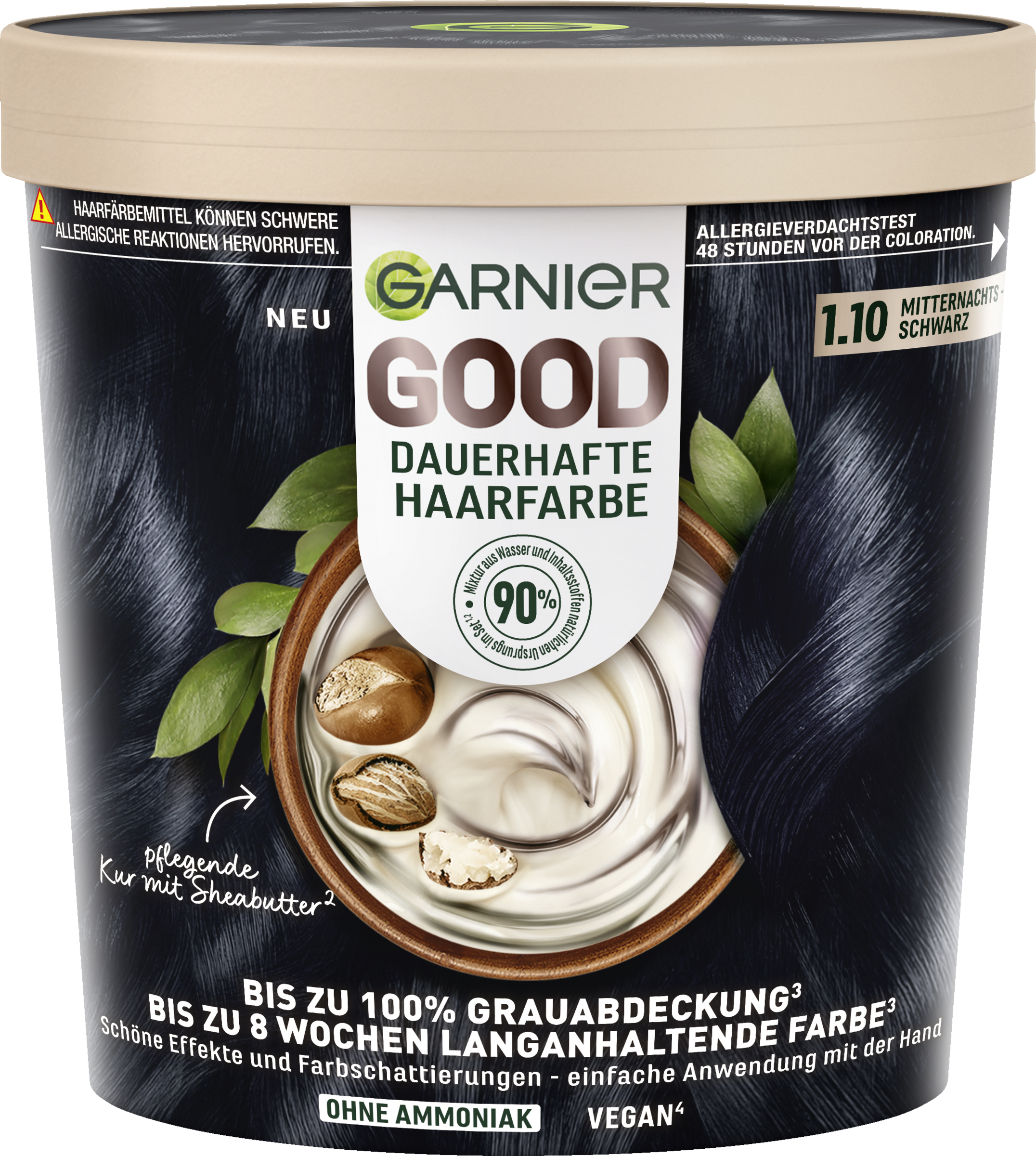 Garnier GOOD Permanent hårfarve 1.10 Midnatssort