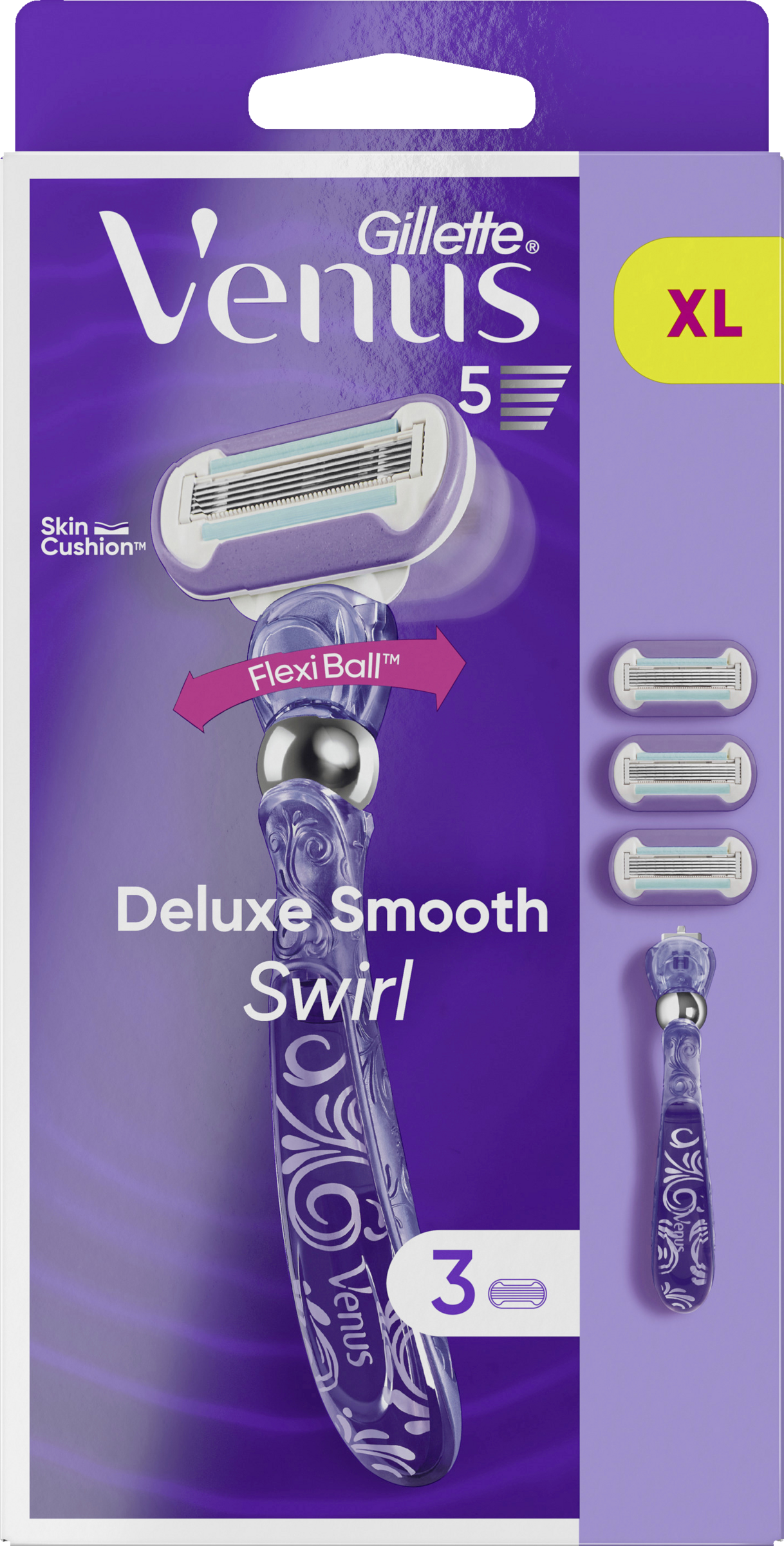 Gillette Venus Deluxe Smooth Swirl barberblade med med 3 blade
