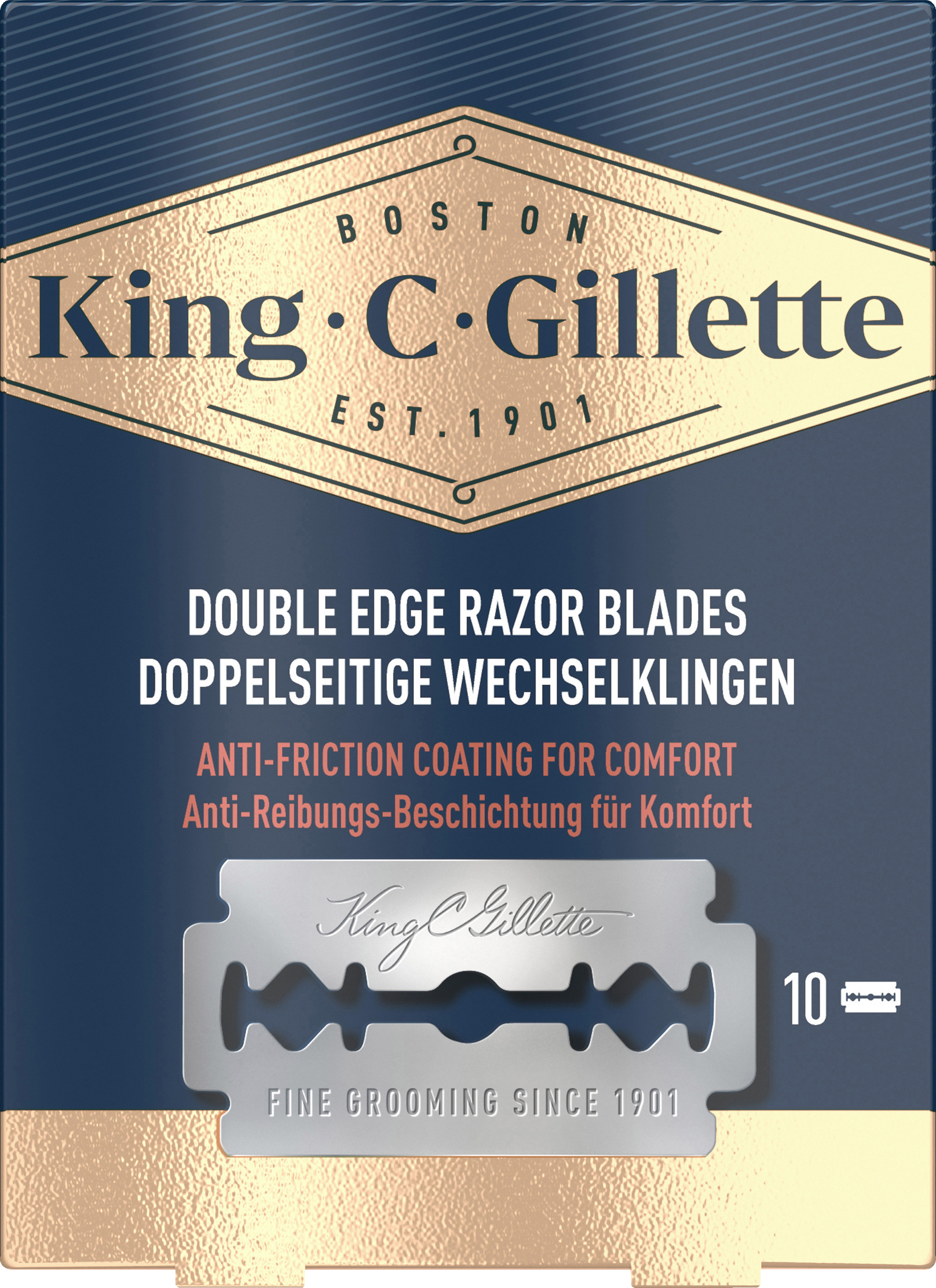 King C. Gillette Barberblade til barberskaft
