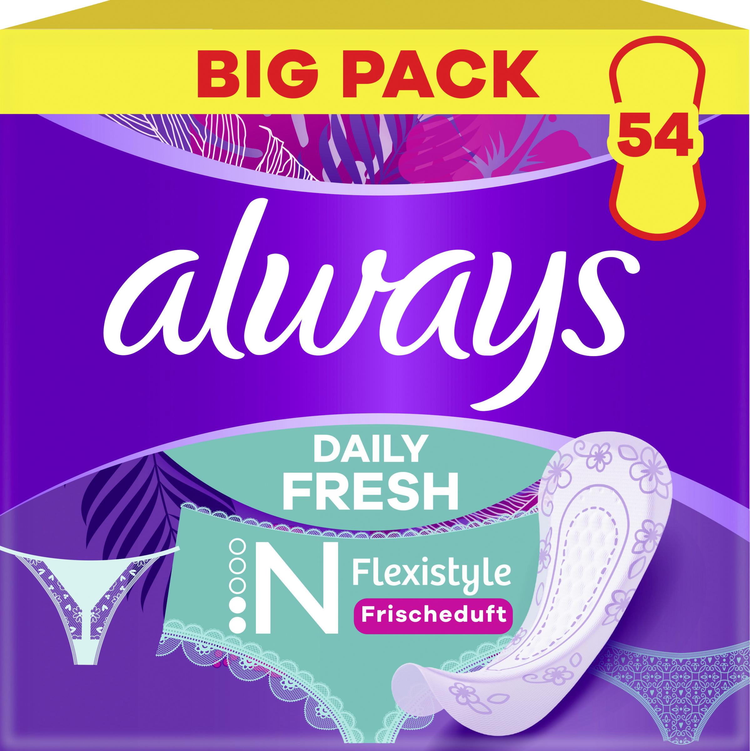 Always Daily Fresh trusseindlæg Flexistyle normal med duft Big Pack