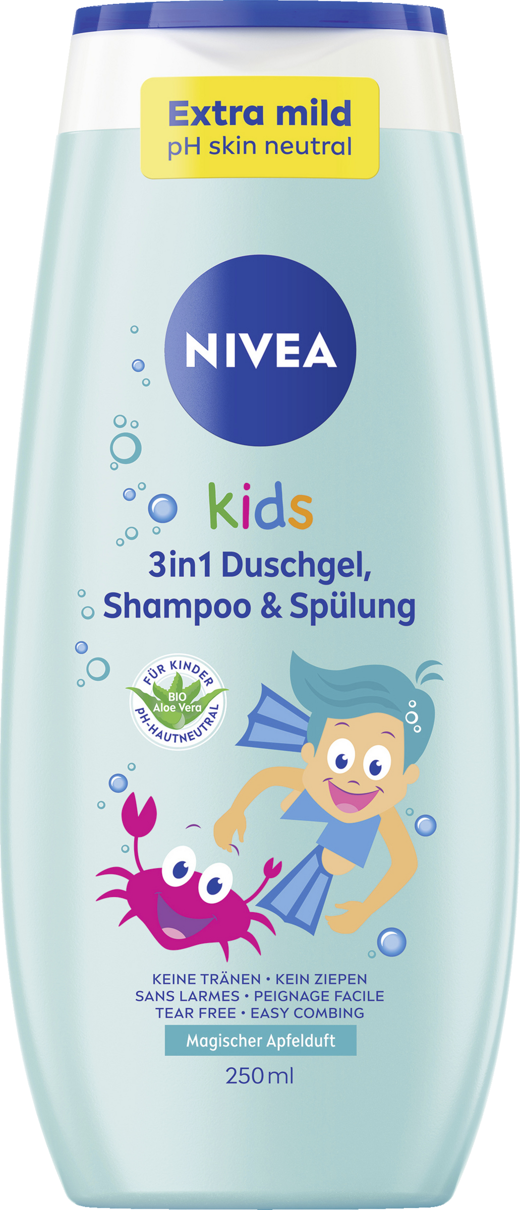 NIVEA KIDS Magisk æbleduft 3-i-1 bodyshampoo og balsam