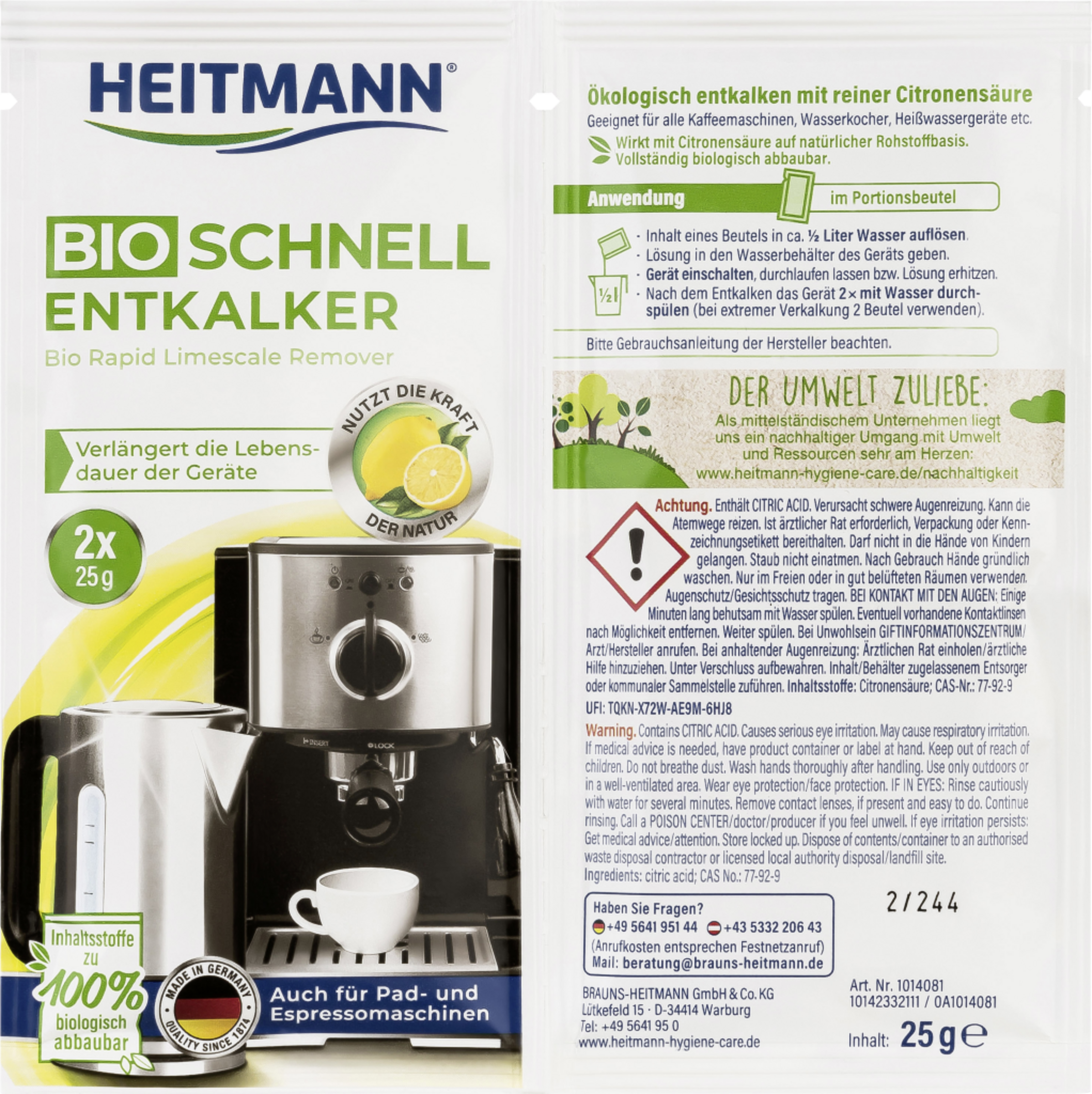 Heitmann Økologisk hurtigafkalker