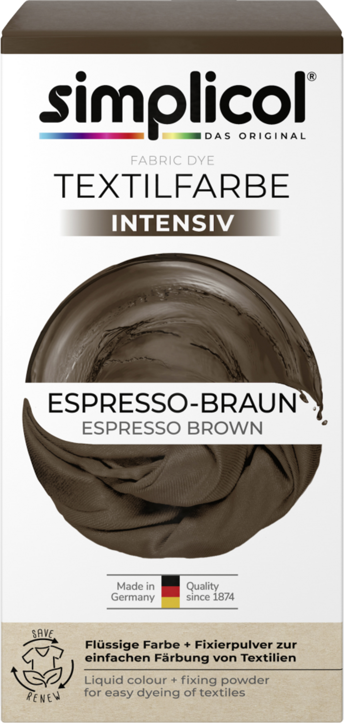 simplicol Tekstilfarve intensiv espresso-brun