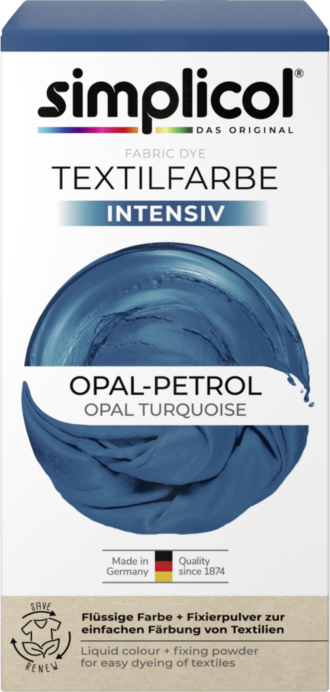 simplicol Tekstilfarve intensiv opal-petrol