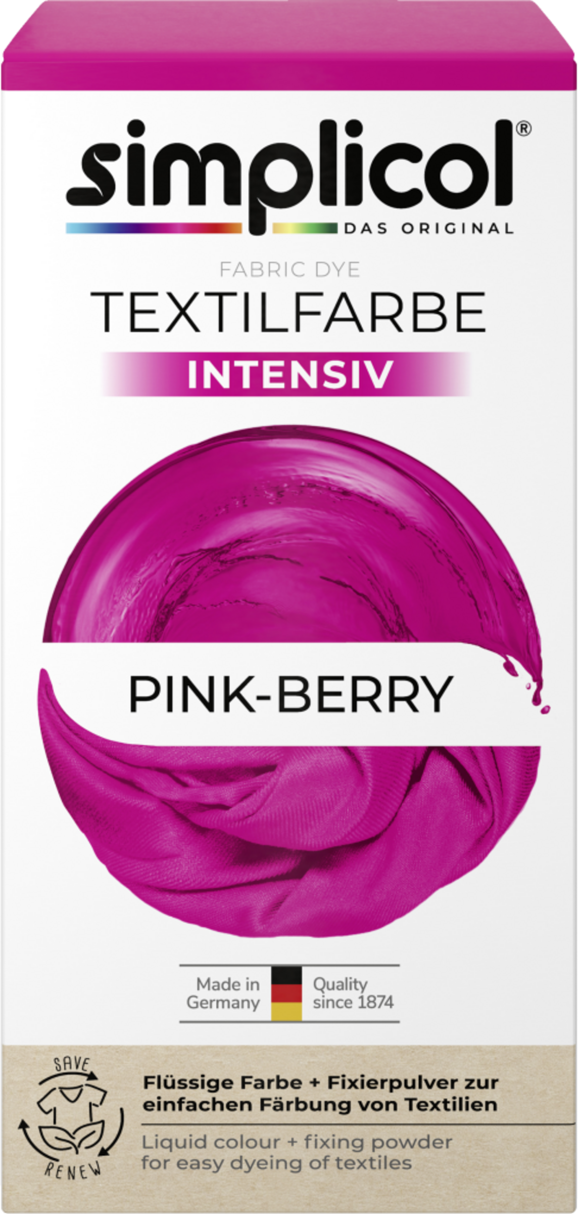 simplicol Intensiv tekstilfarve Pink-Berry