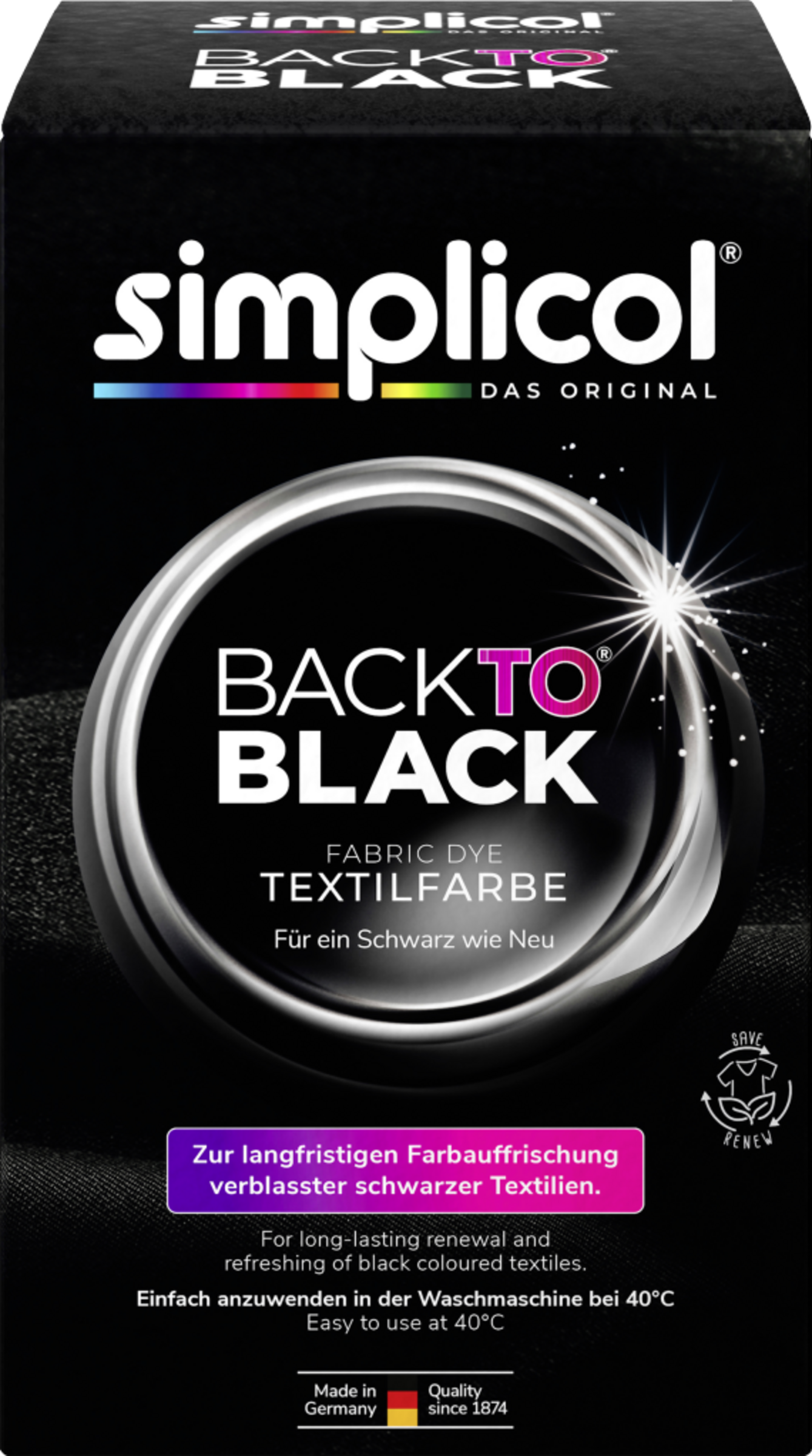 simplicol Back to Black farvefornyelse sort