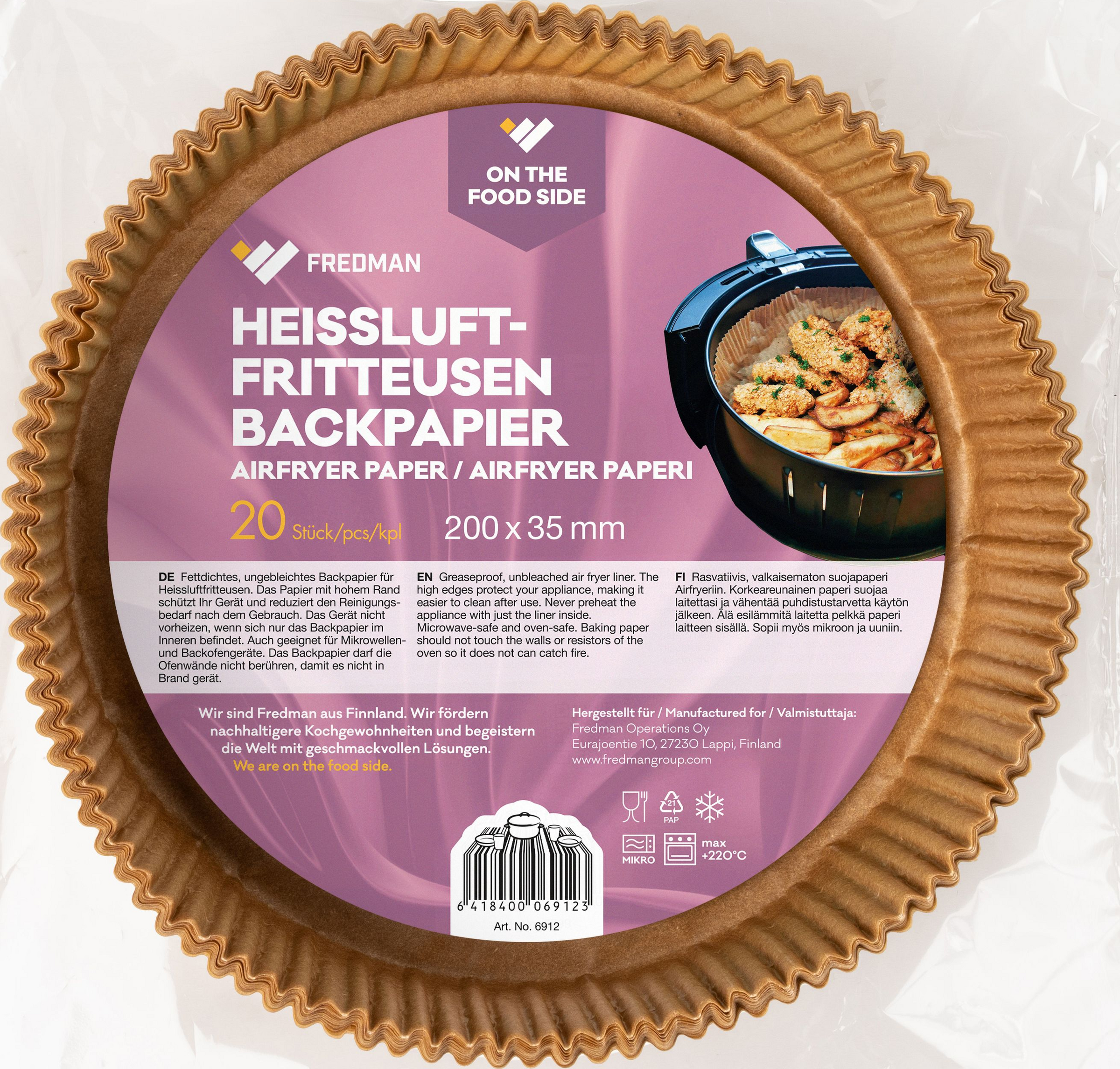 Fredman Bagepapir til airfryer