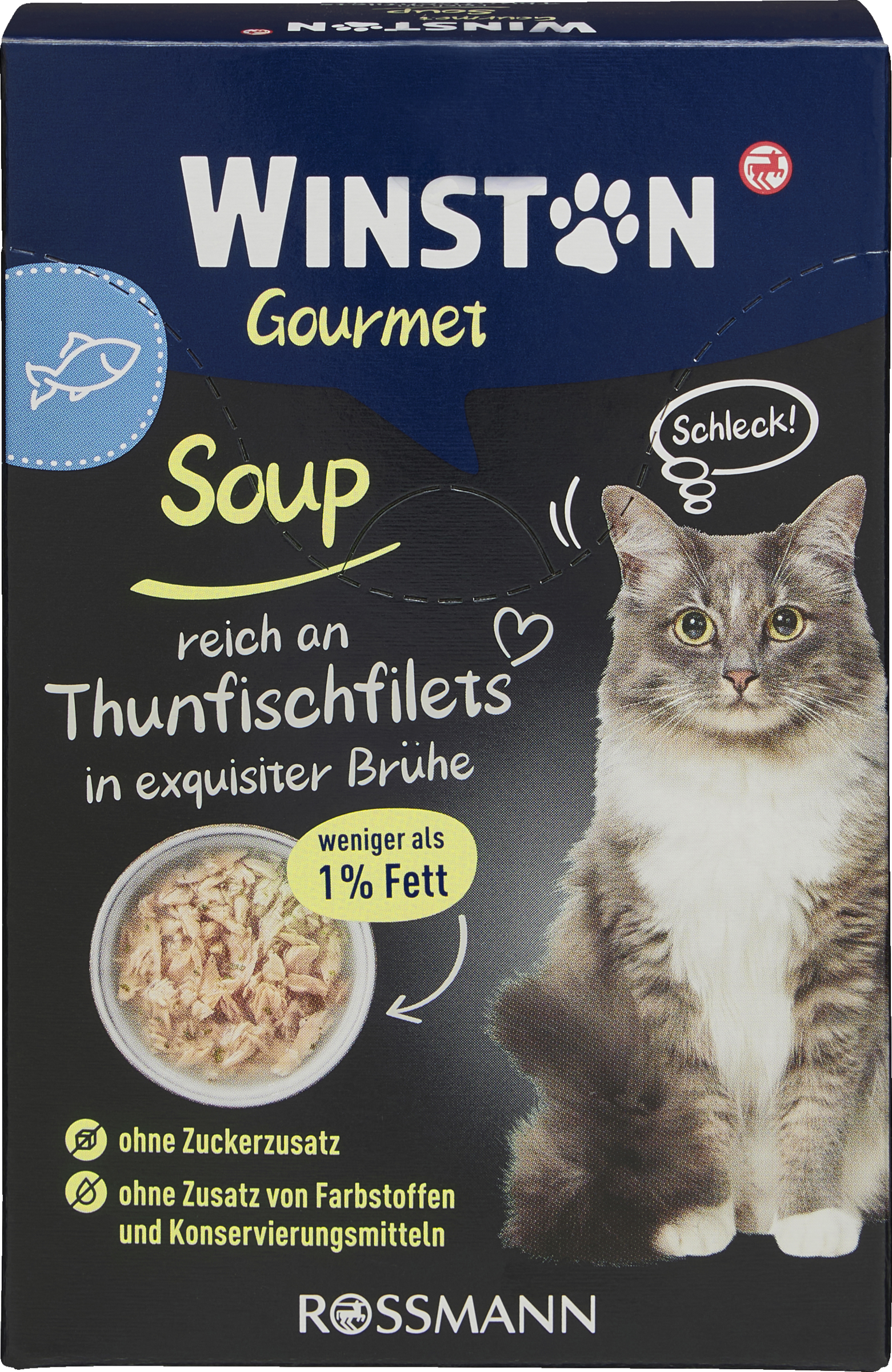 Winston 4 x lækker tunfilet i fiskebouillon