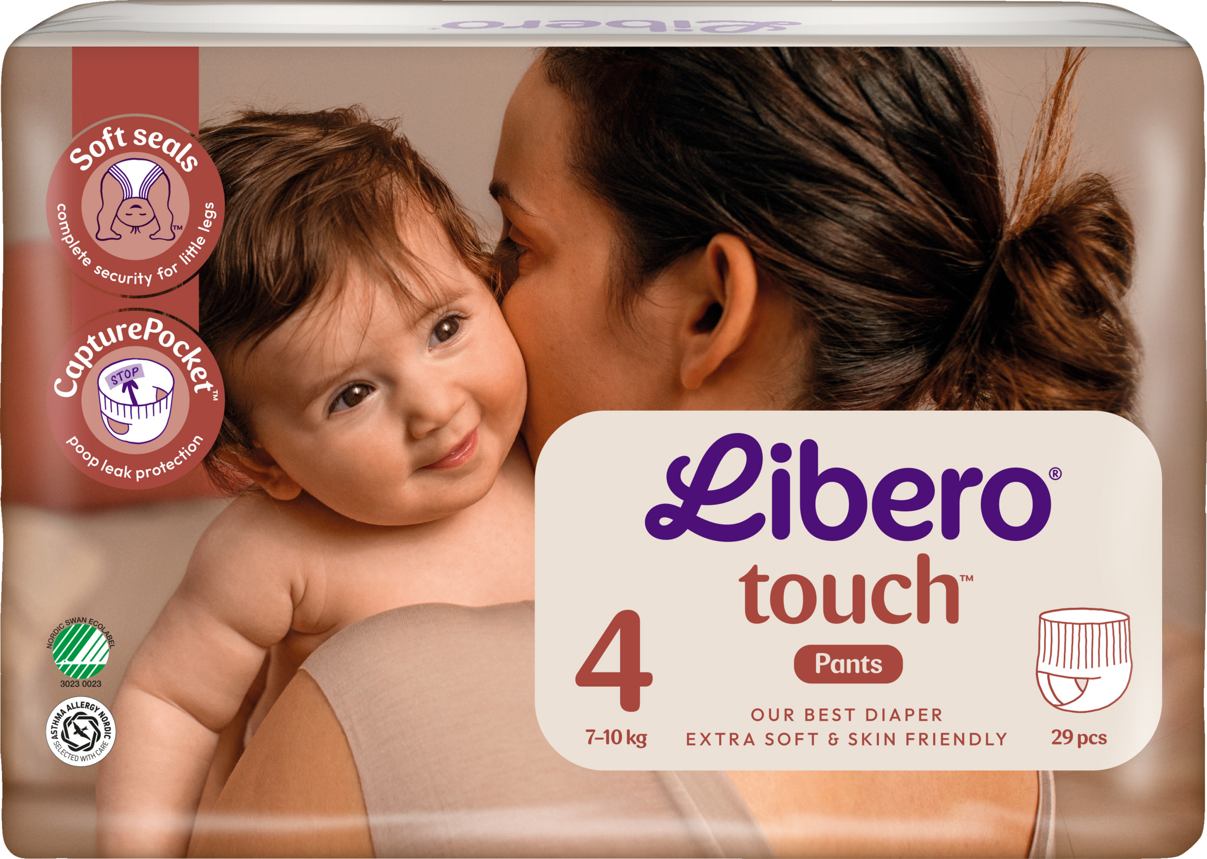 Libero Touch  bukseble str. 4, 29 stk., 7-10 kg