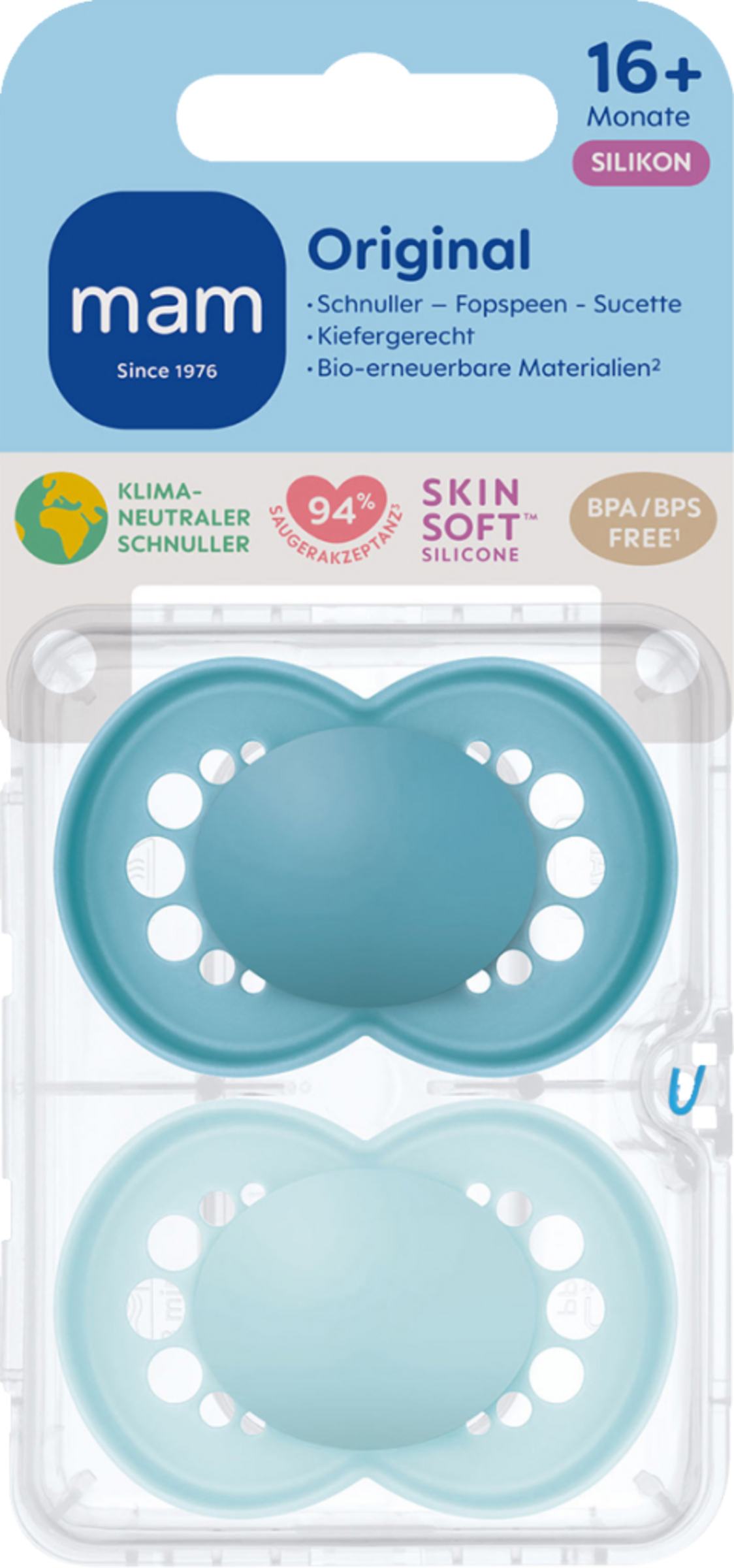 MAM MAM Original matt plain silikone 16 blue