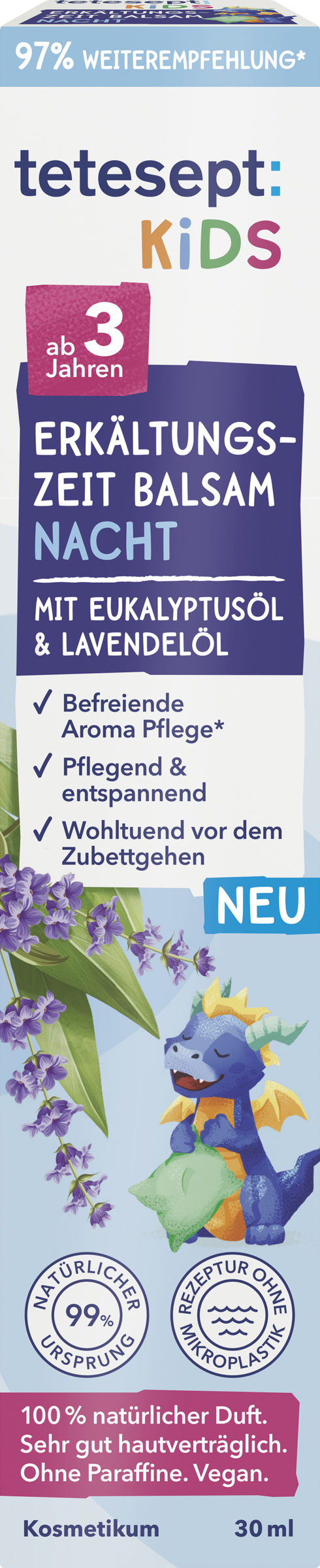 tetesept Kids Erkältungszeit Balsam natprodukt mod forkølelse