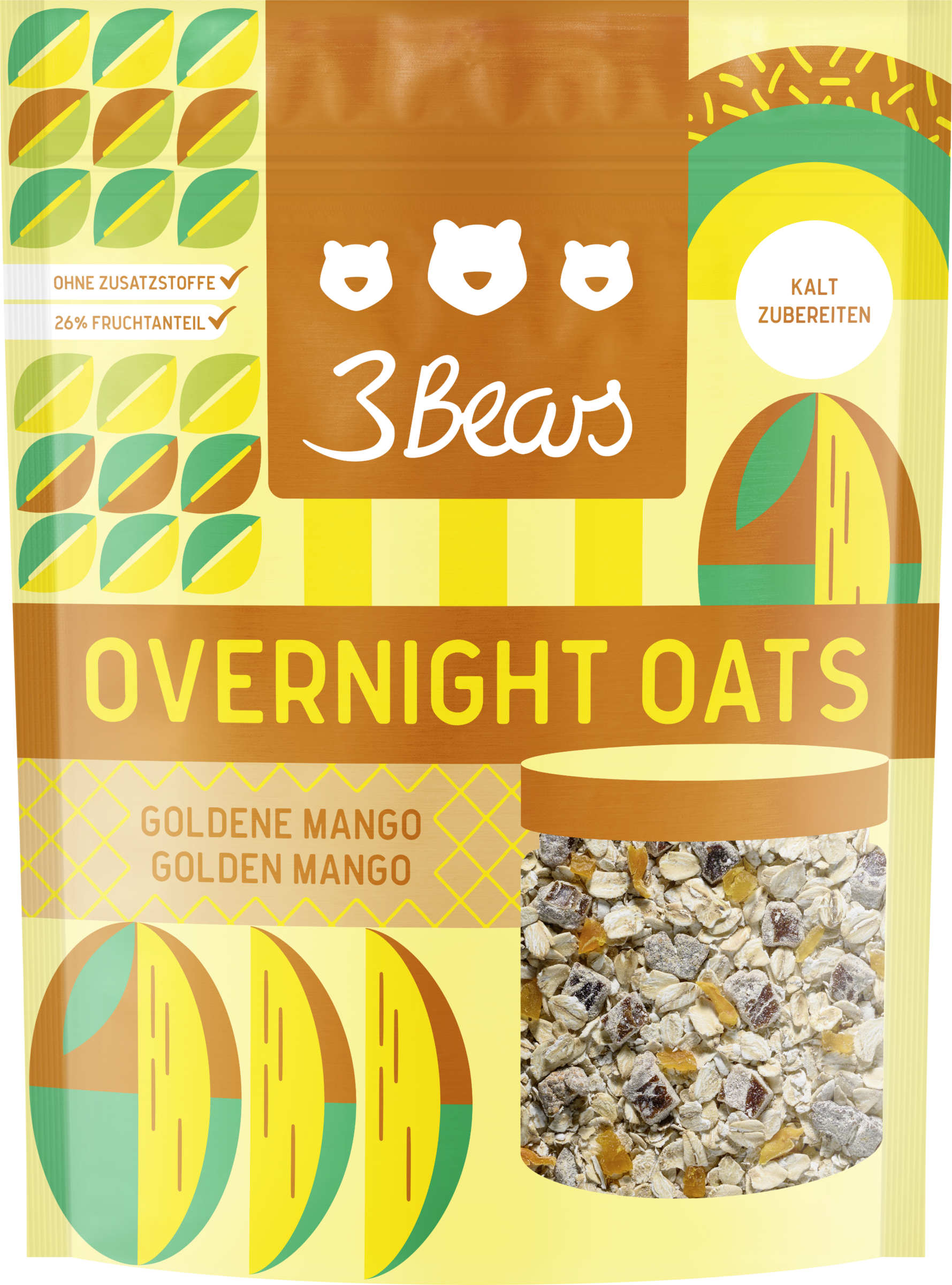 3Bears Overnight Oats gylden mango