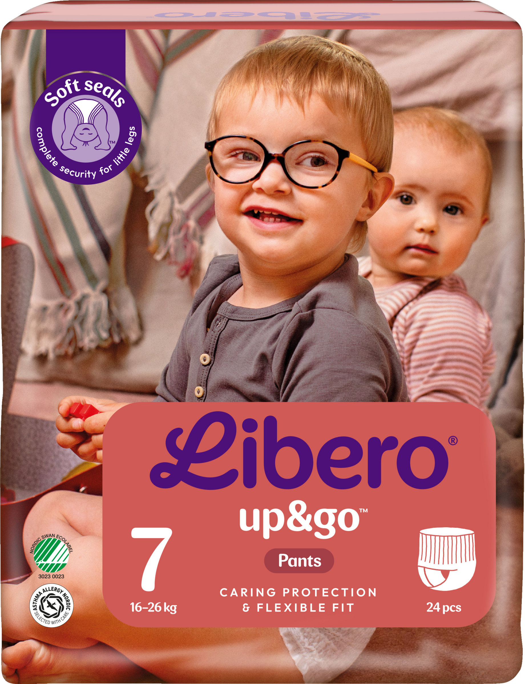 Libero Up&Go bukseble str. 7, 24 stk., 16-26 kg