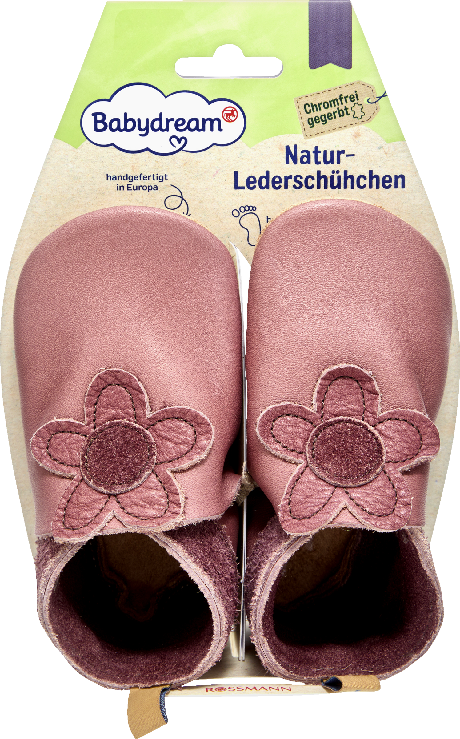 Babydream Natur-lædersko str. 20/21 rosé