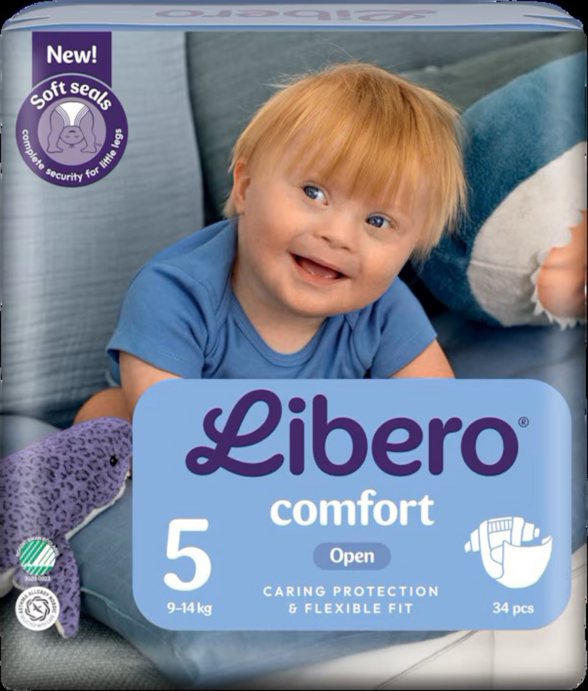 Libero Comfort åben ble str. 5, 34 stk., 9-14 kg