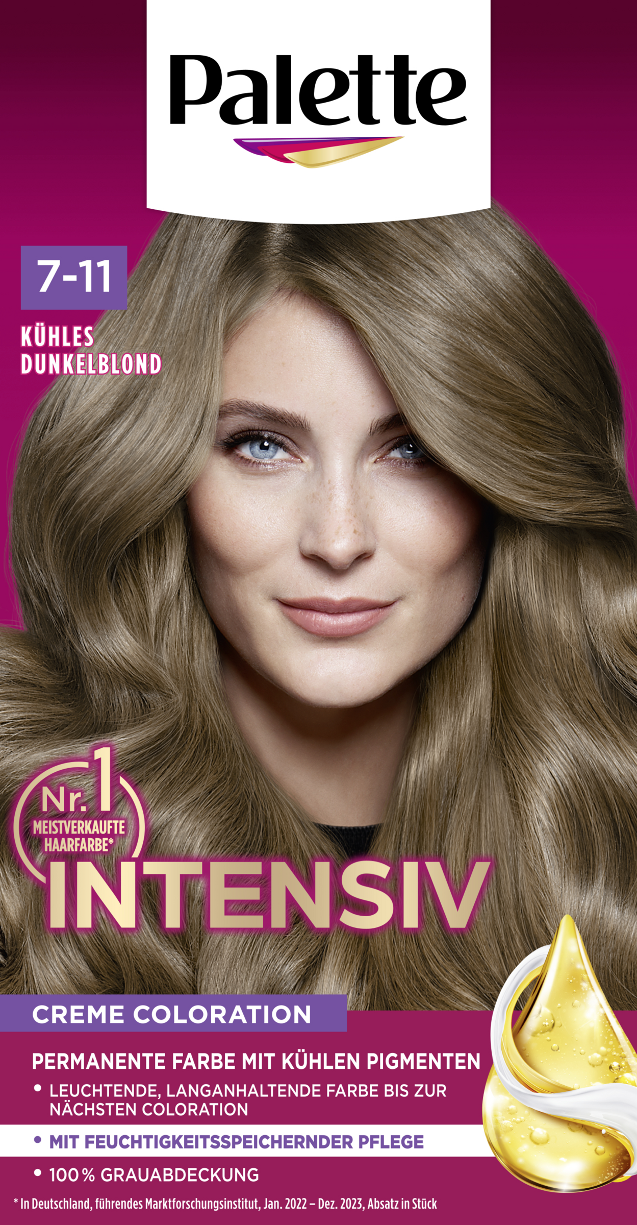 Poly Palette Intensiv Creme Coloration 7-11 Kølig mørkeblond