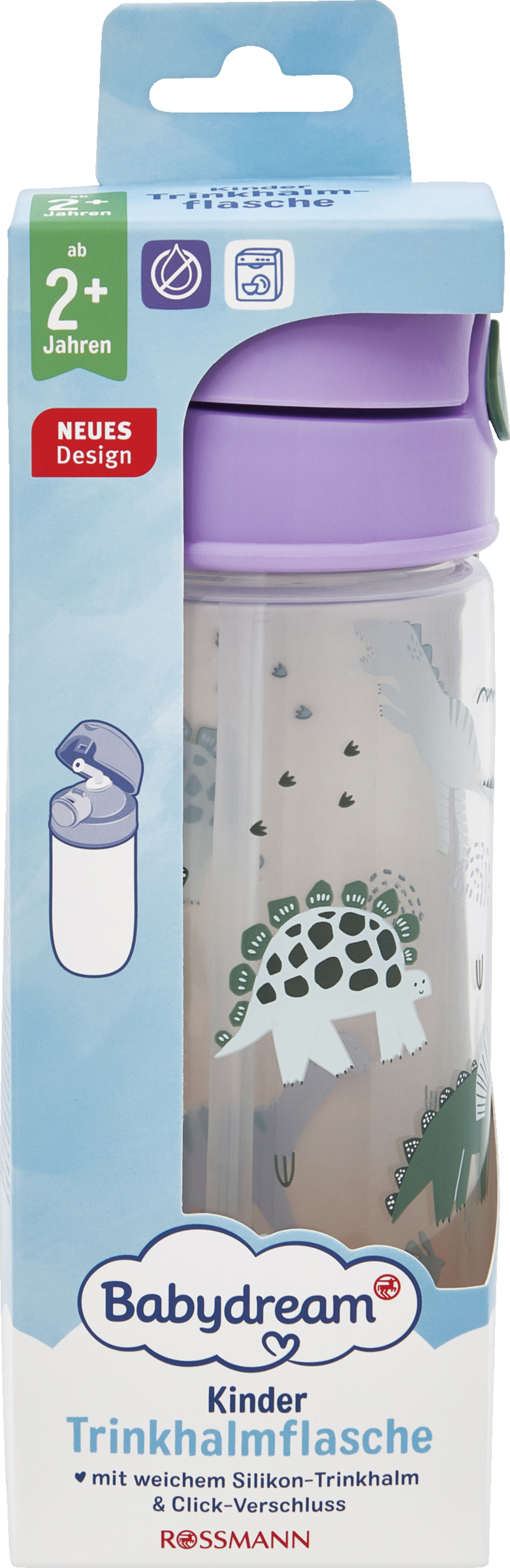 Babydream Sugerørsflaske 540 ml/fra 2 år/dino