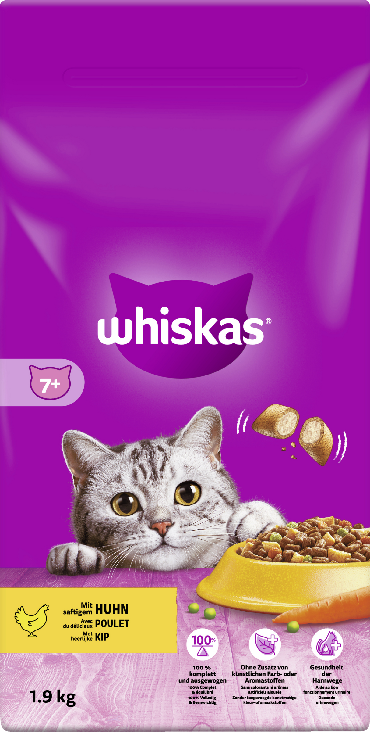 Whiskas 7+ tørfoder med kylling