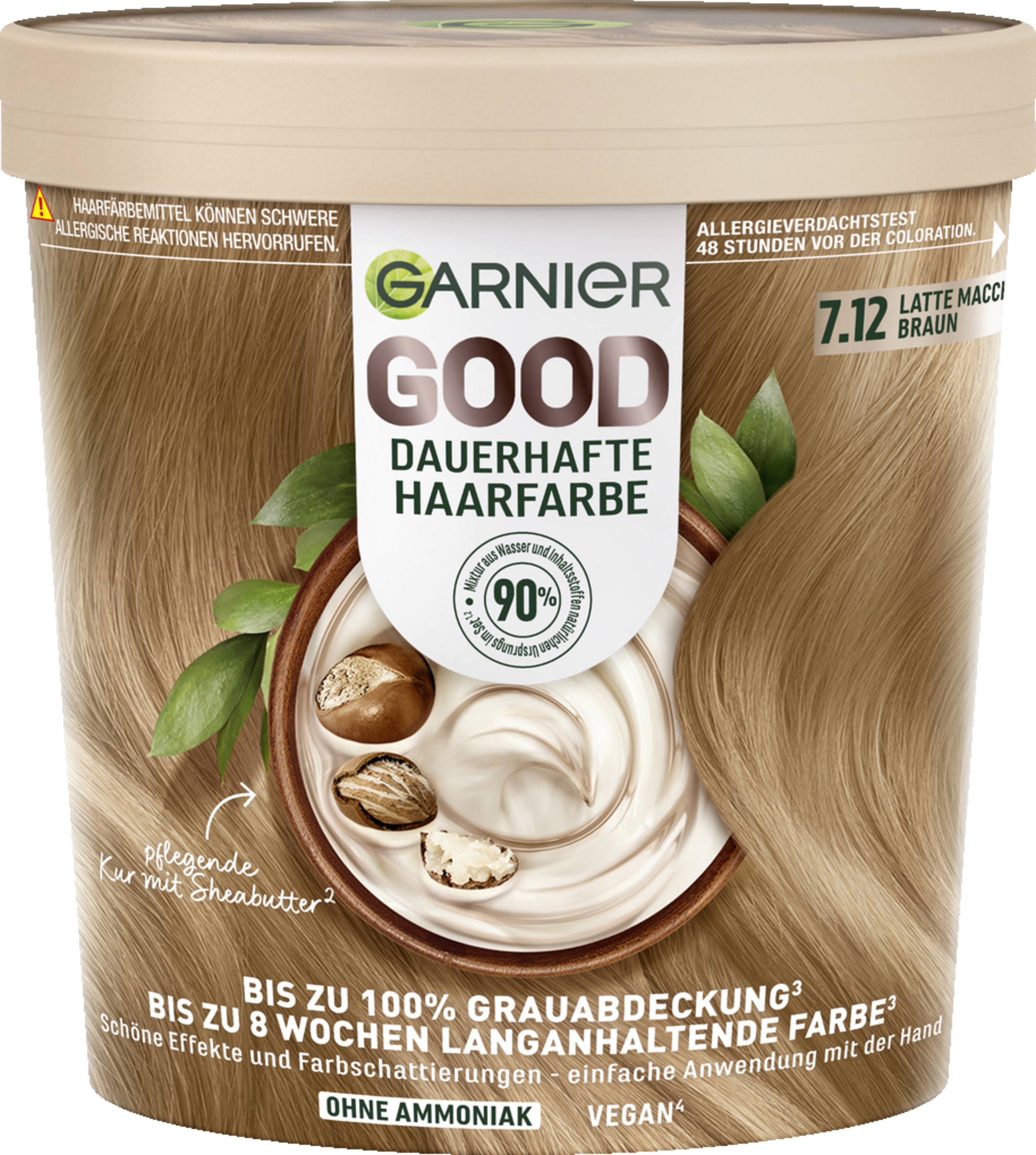 Garnier GOOD permanent hårfarve 7.12 Latte Macchiato Brown
