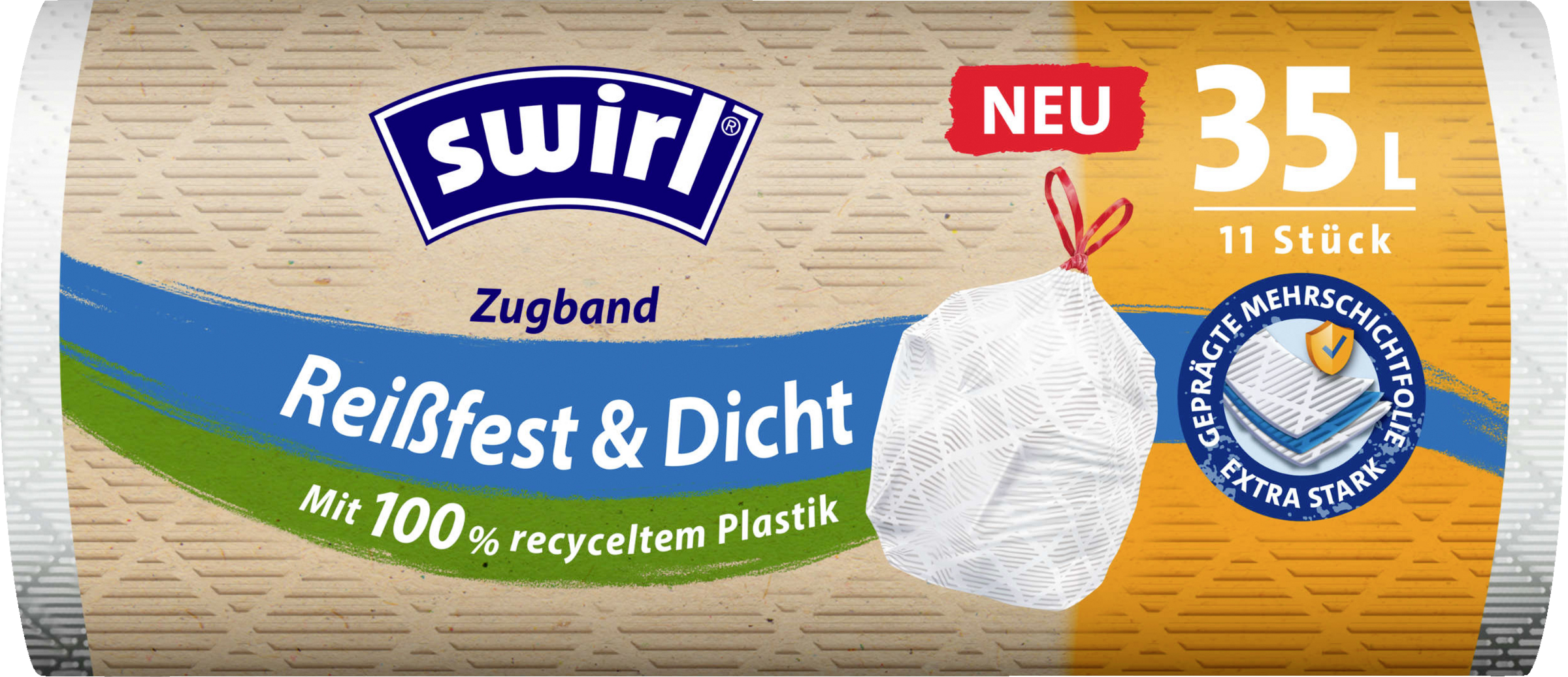 Swirl Affaldssække med bånd 35 l