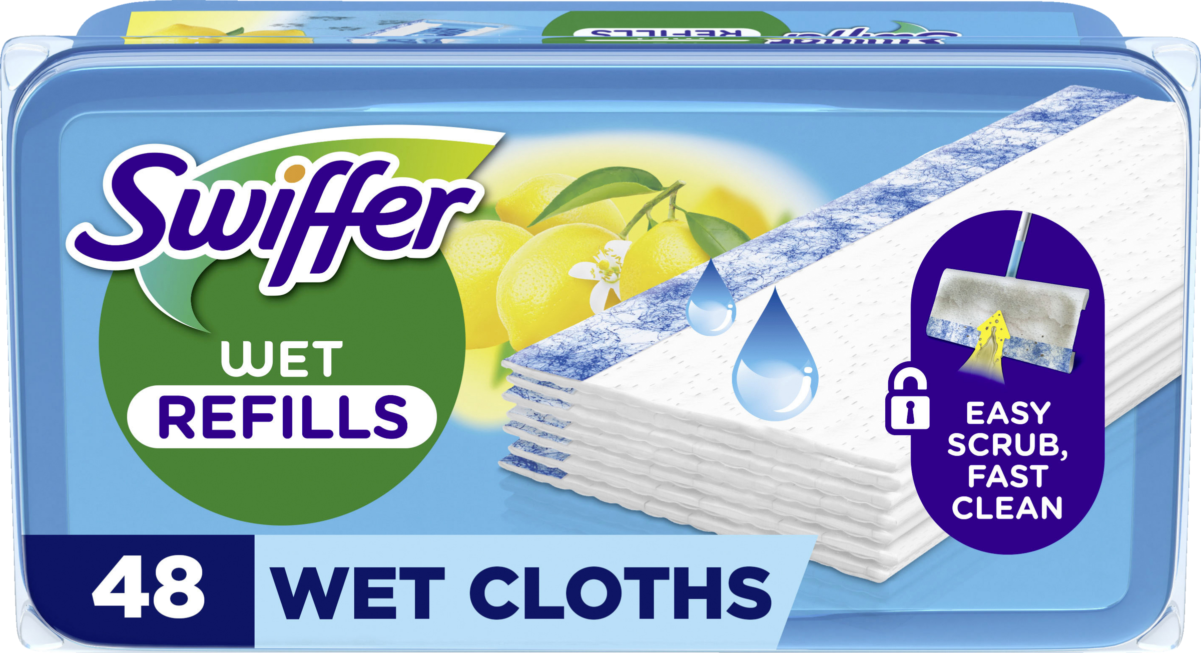 Swiffer Wet fugtige gulvklude refill-pakke med citrusduft