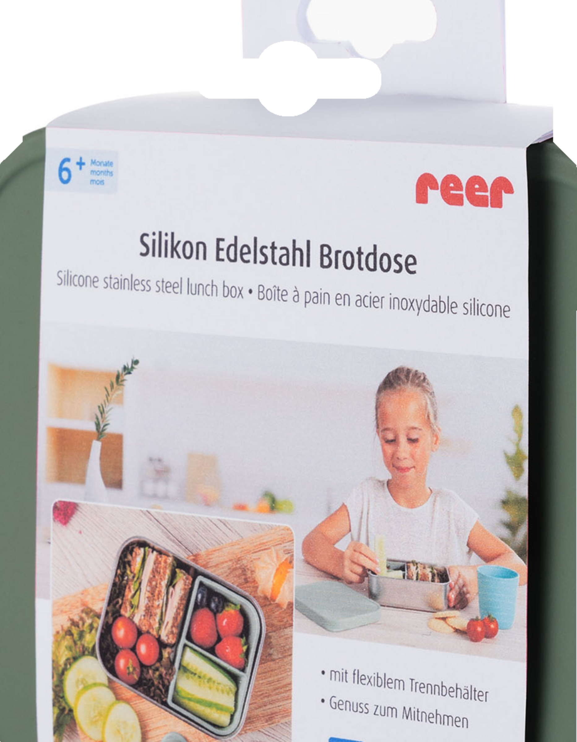 reer Madkasse i silikone og rustfrit stål