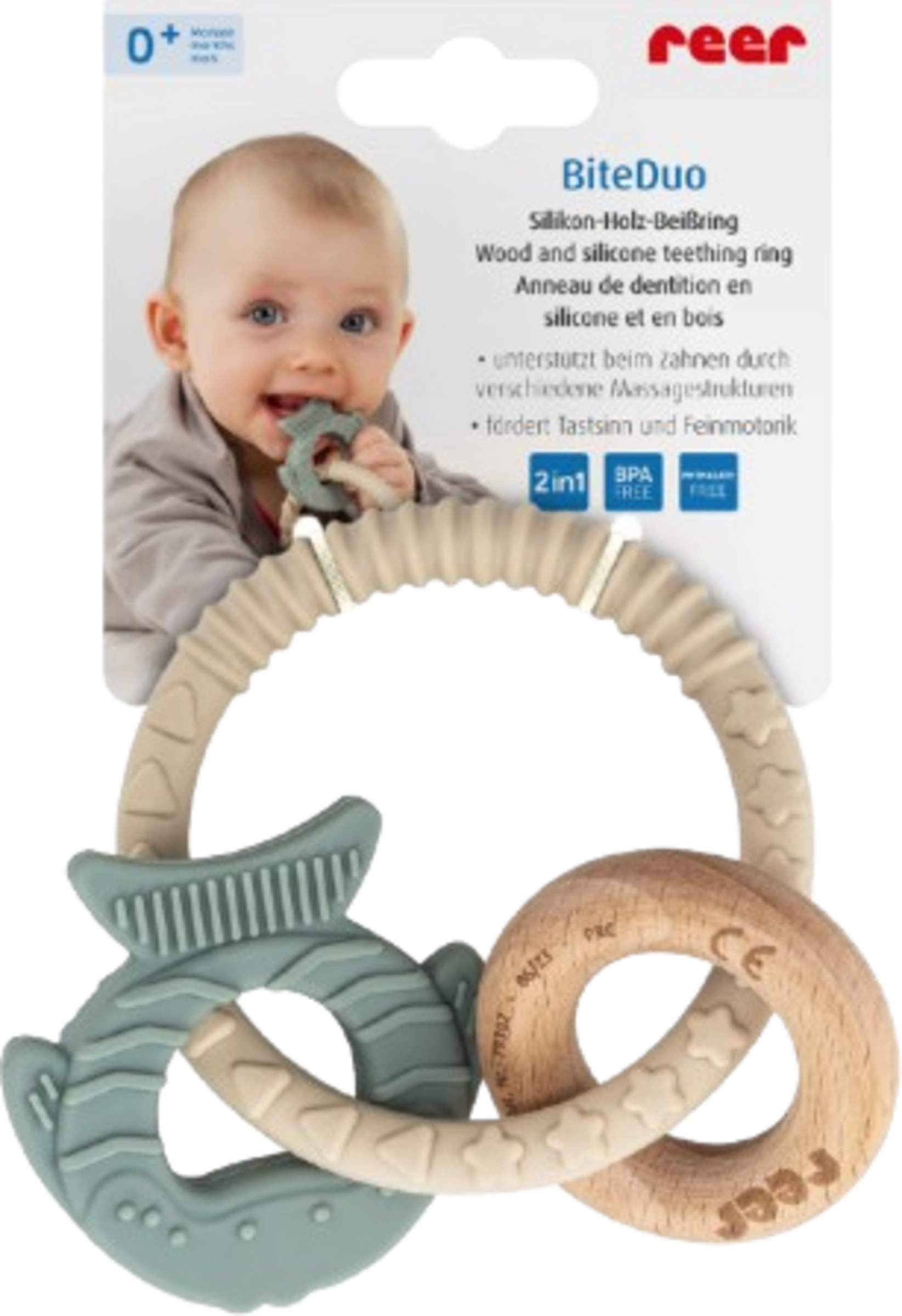 reer BiteDuo bidering af træ og silikone