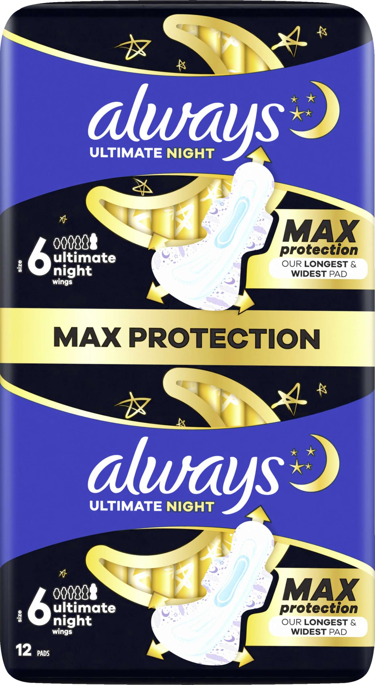 Always Ultimate Night Max Protection bind med vinger BigPack
