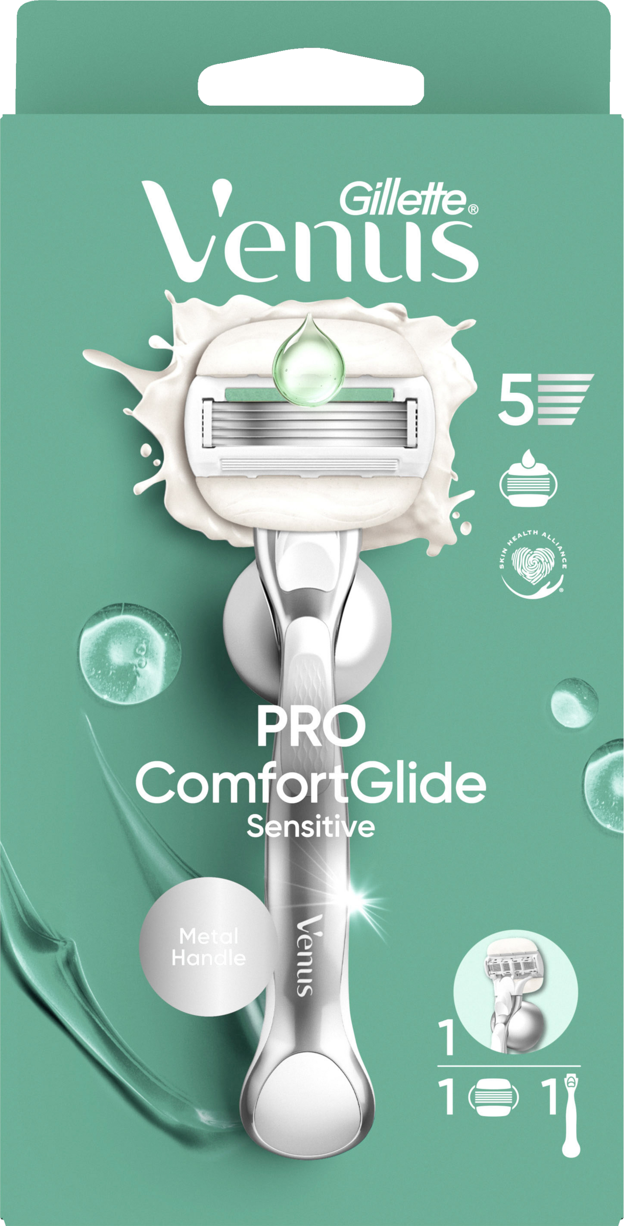 Gillette Venus Pro Comfortglide Sensitive shaver med 1 blad