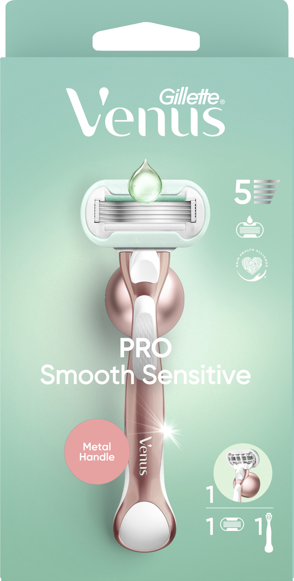 Gillette Venus Pro Smooth Sensitive shaver med 1 blad