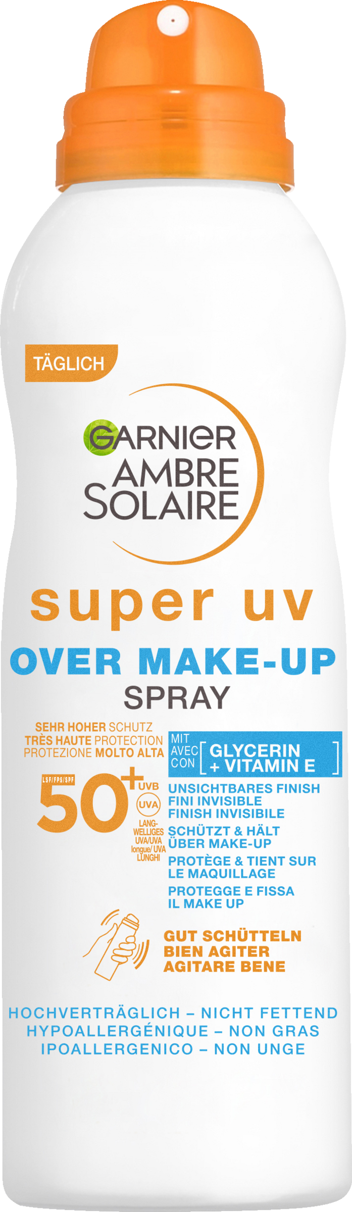 Garnier Ambre Solaire Super UV Over Make-up Spray solfaktor 50