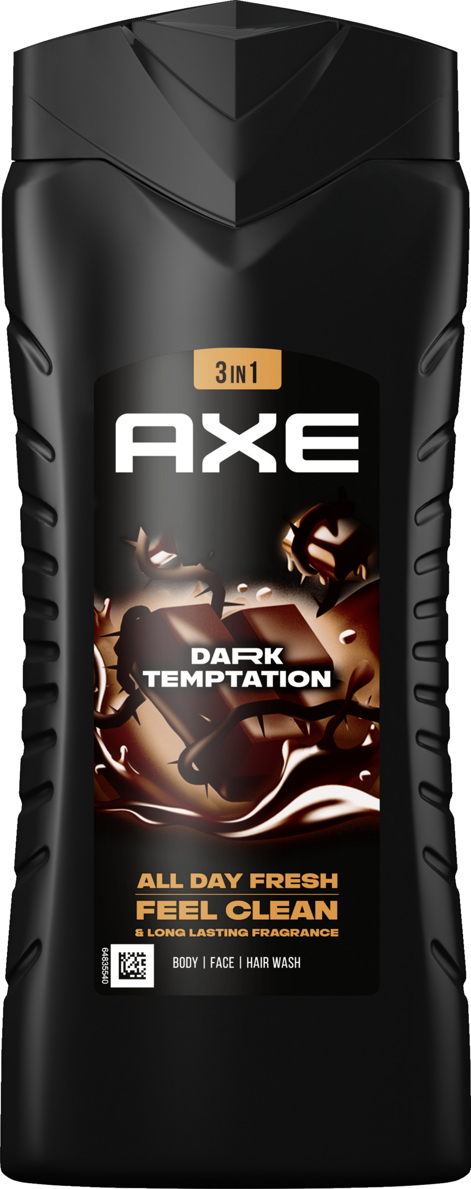 AXE 3-in-1 Dark Temptation XL bodyshampoo og shampoo
