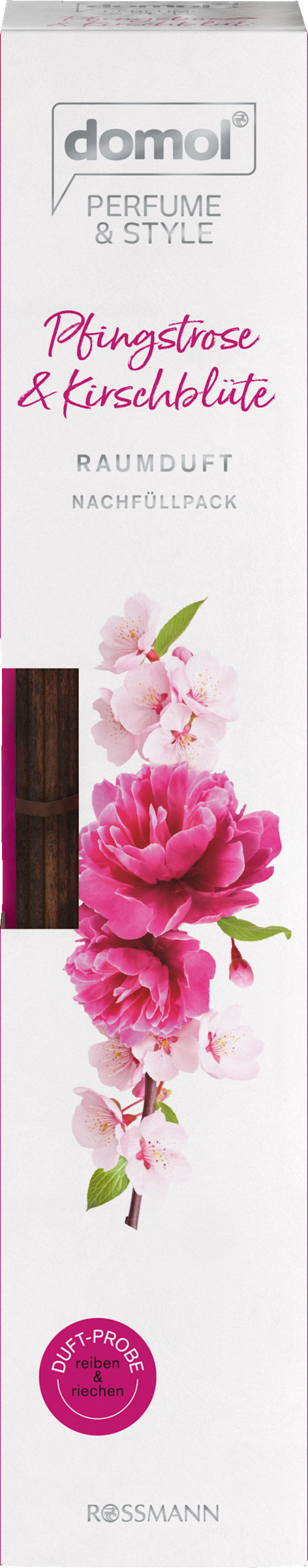 domol Perfume & Style Rumduft med pæon og kirsebærblomst refill-pakke