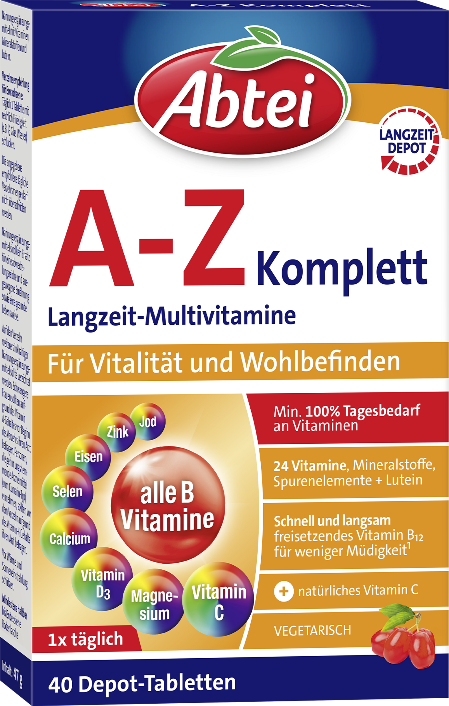 Abtei A-Z Komplet Langtids-Multivitaminer