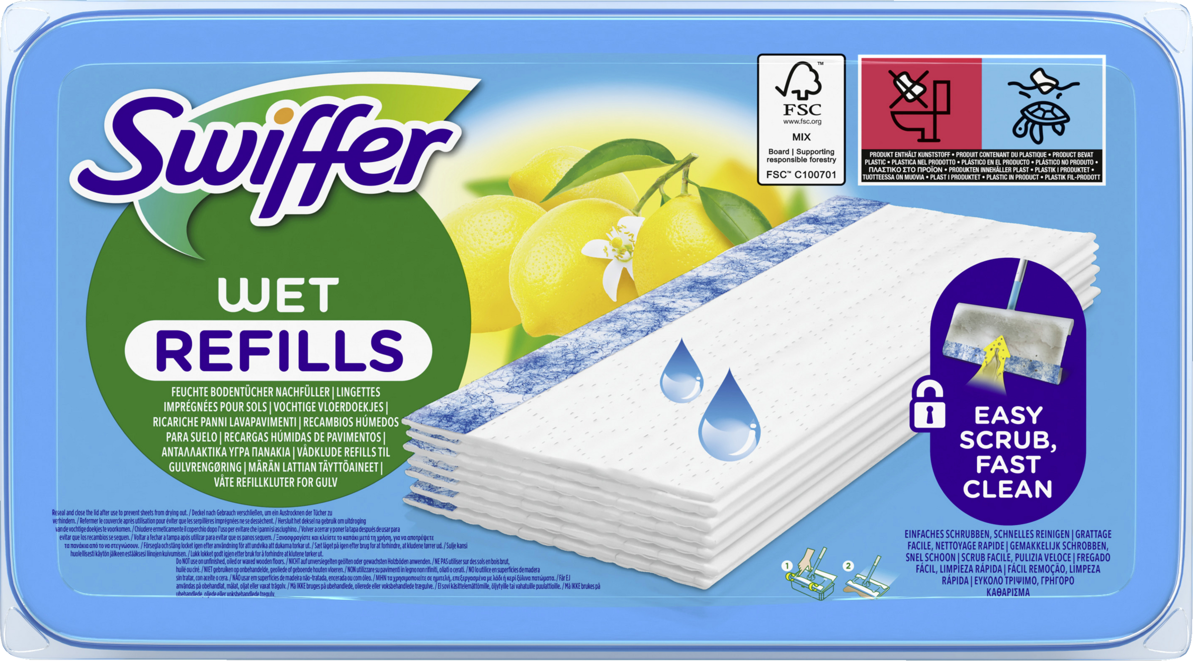 Swiffer Wet fugtige gulvklude refill citrus