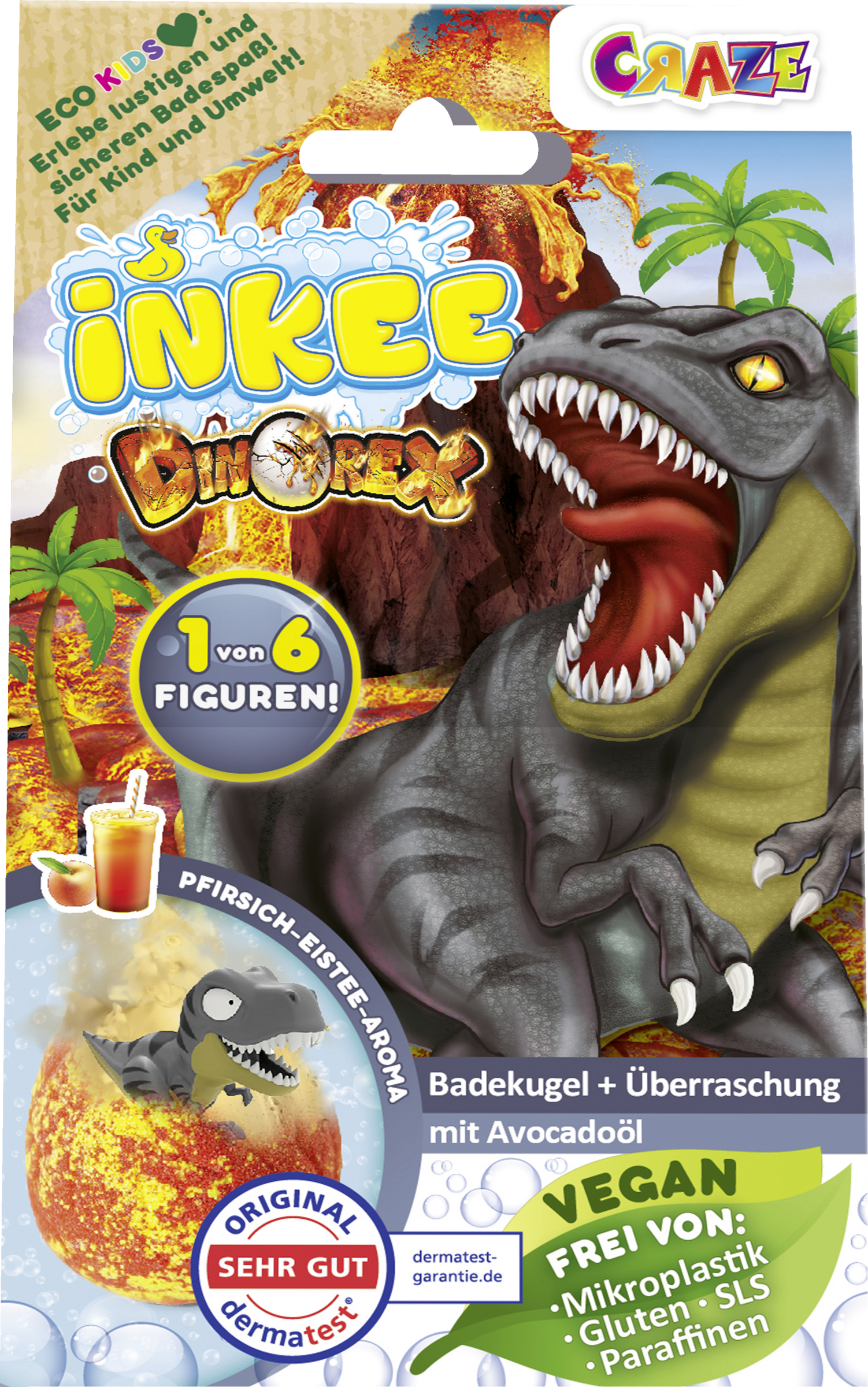 CRAZE Inkee Overraskelsesbadebombe med Dinorex-figur