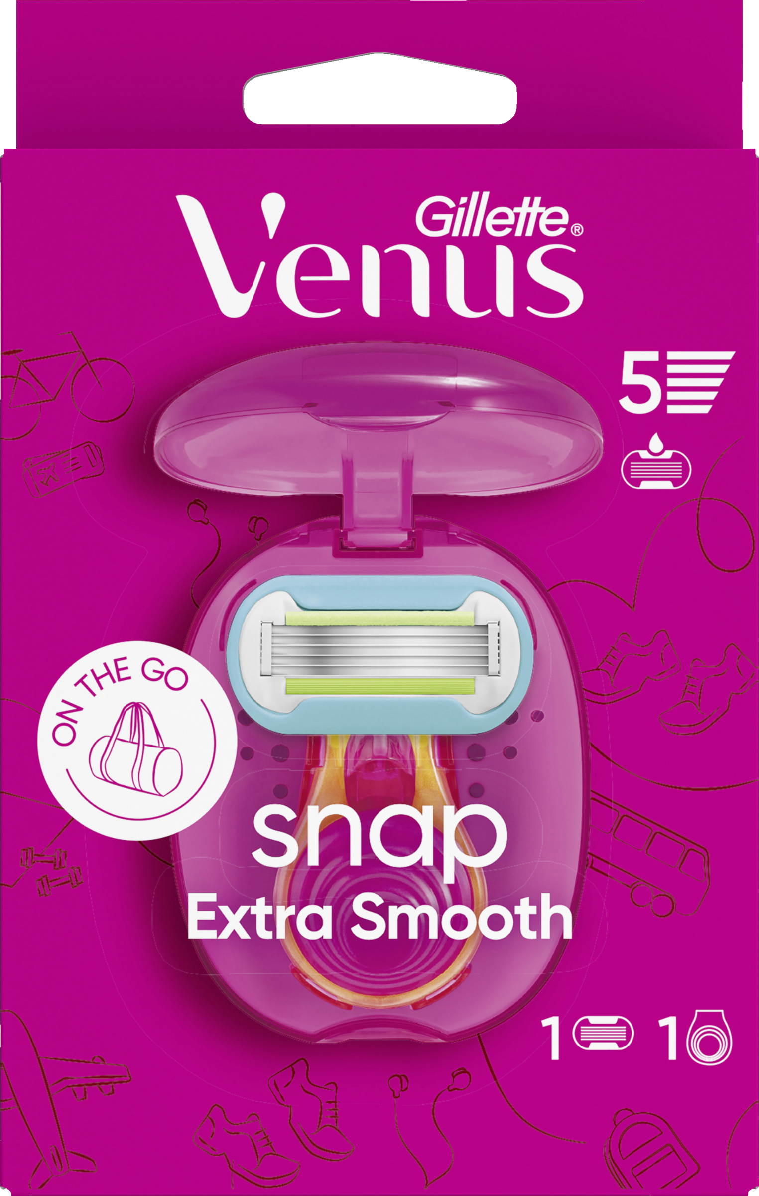 Gillette Venus Extra Smooth Snap shaver med 1 blad