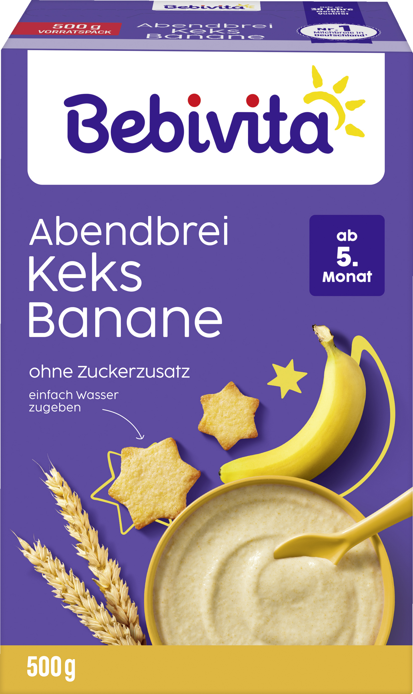 Bebivita Aftensmåltid kiks og banan fra 5. måned
