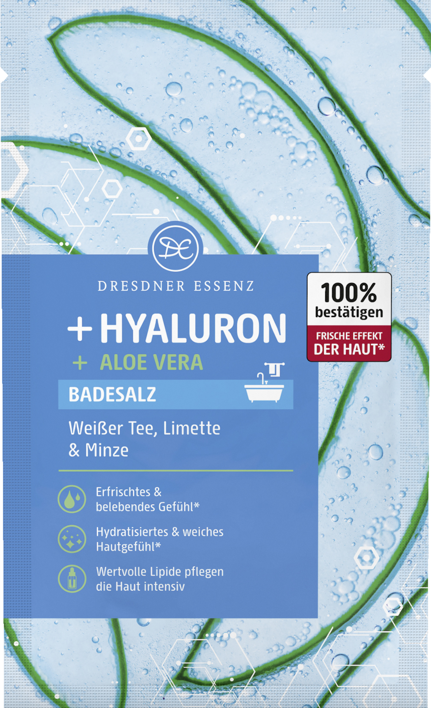 Dresdner Essenz Badesalt med hyaluron + aloe vera