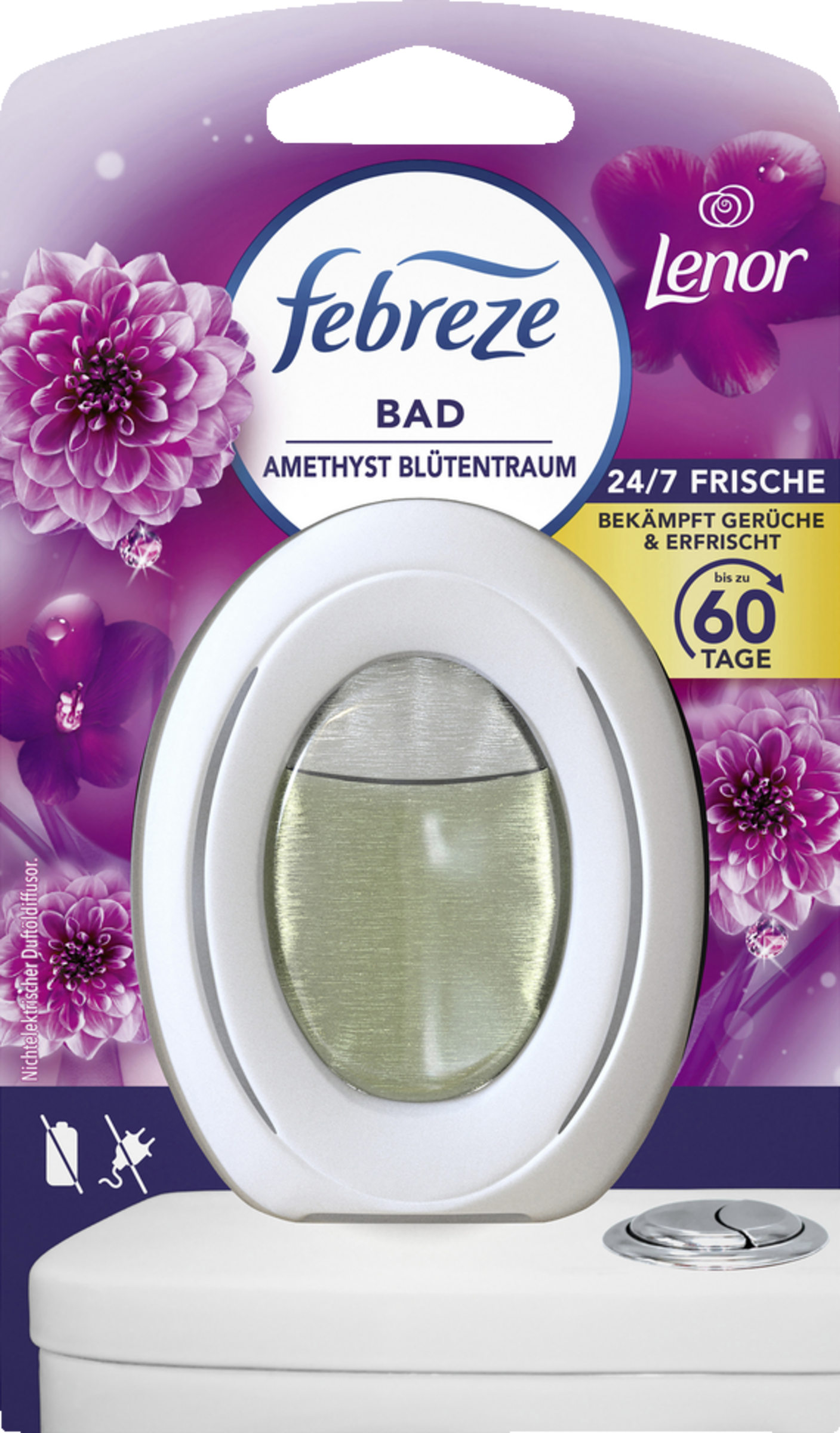 febreze Lenor luftfrisker til badet med ametyst og blomster