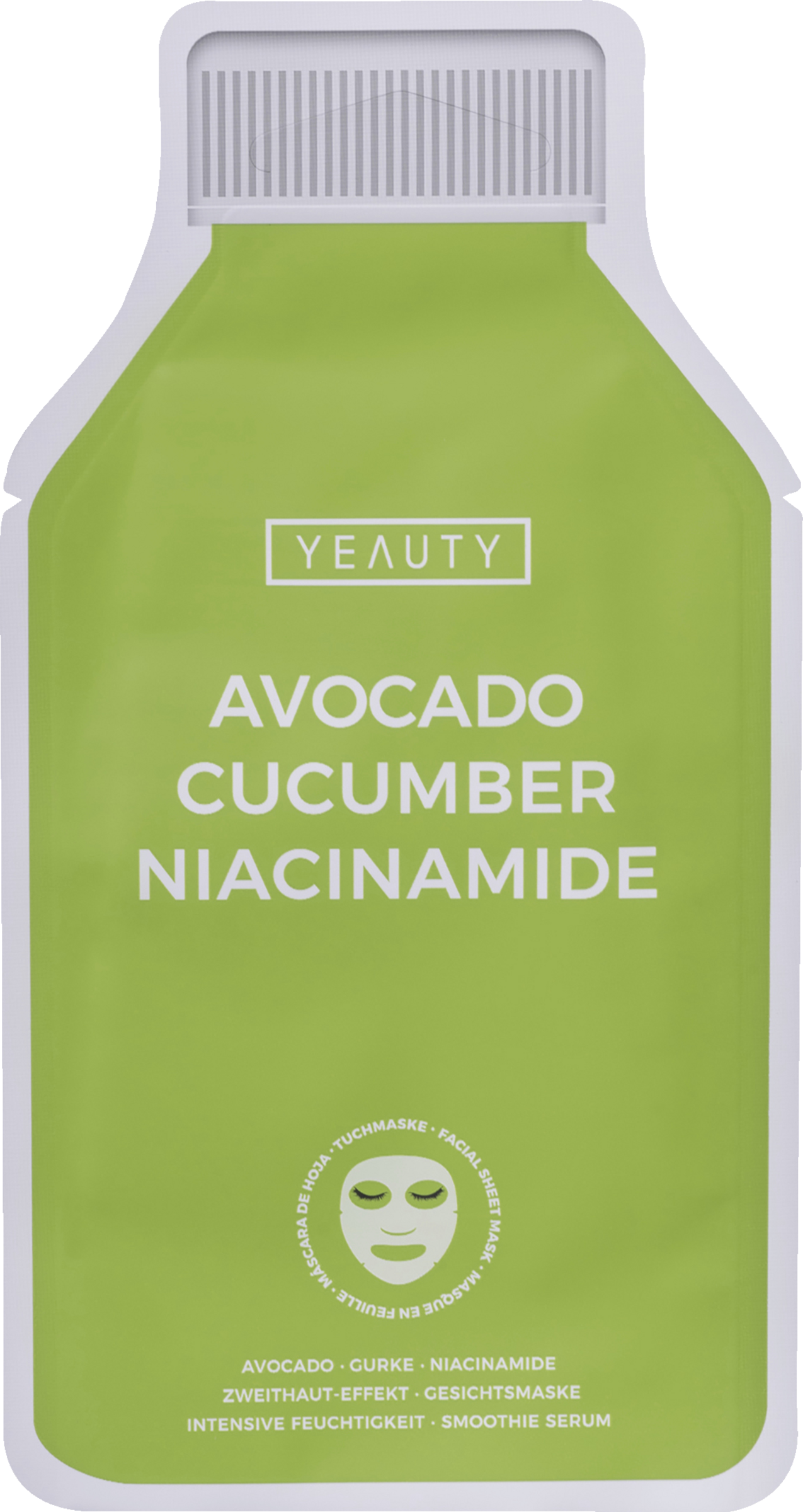 YEAUTY Avocado-Cucumber-Niacinamide stofmaske