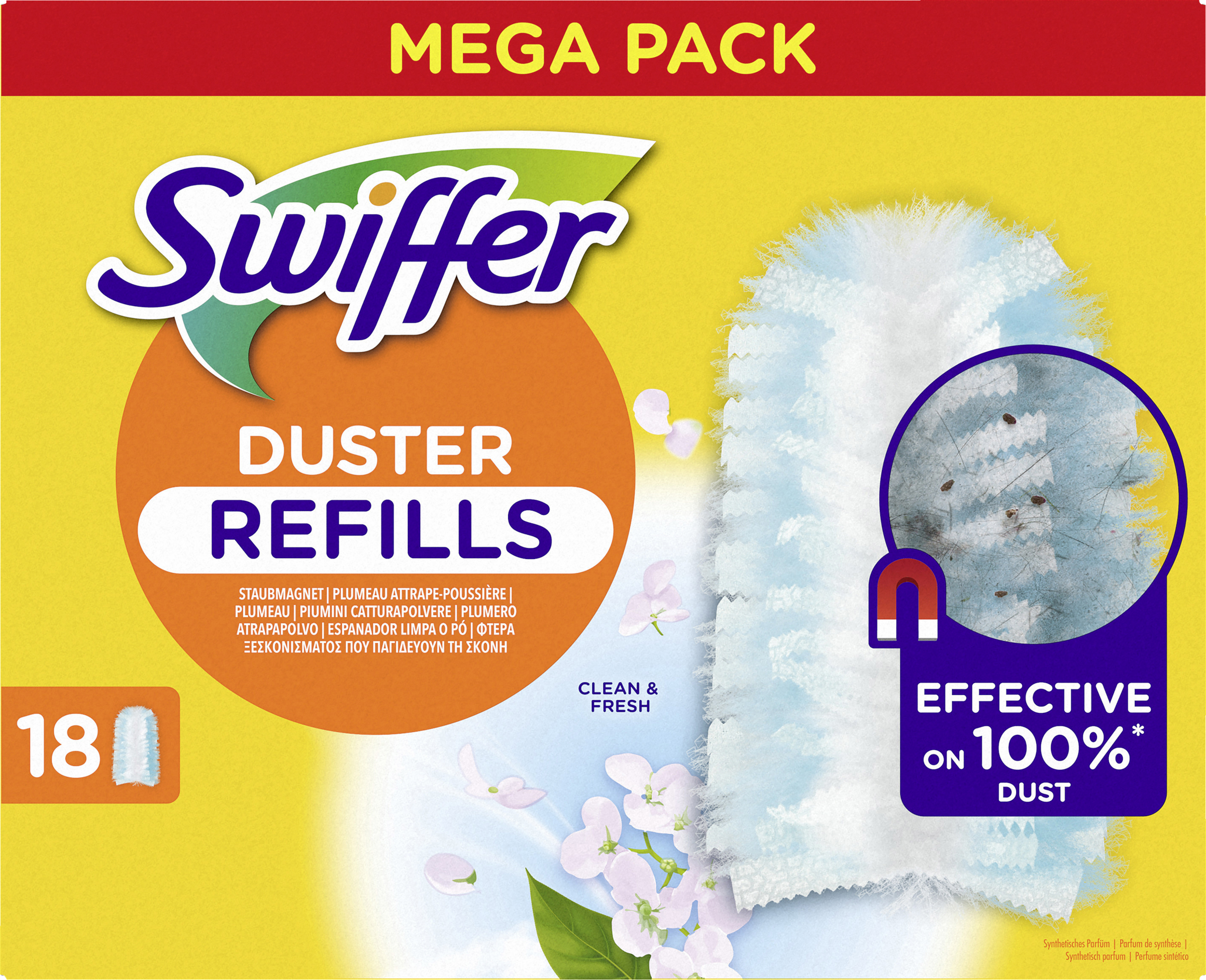 Swiffer Startersæt støvmagnet refill-pakke med duft