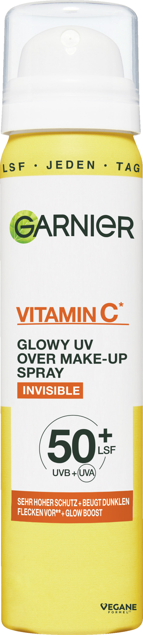 Garnier Vitamin C* Glowy UV Over Make-Up solspray solfaktor 50+