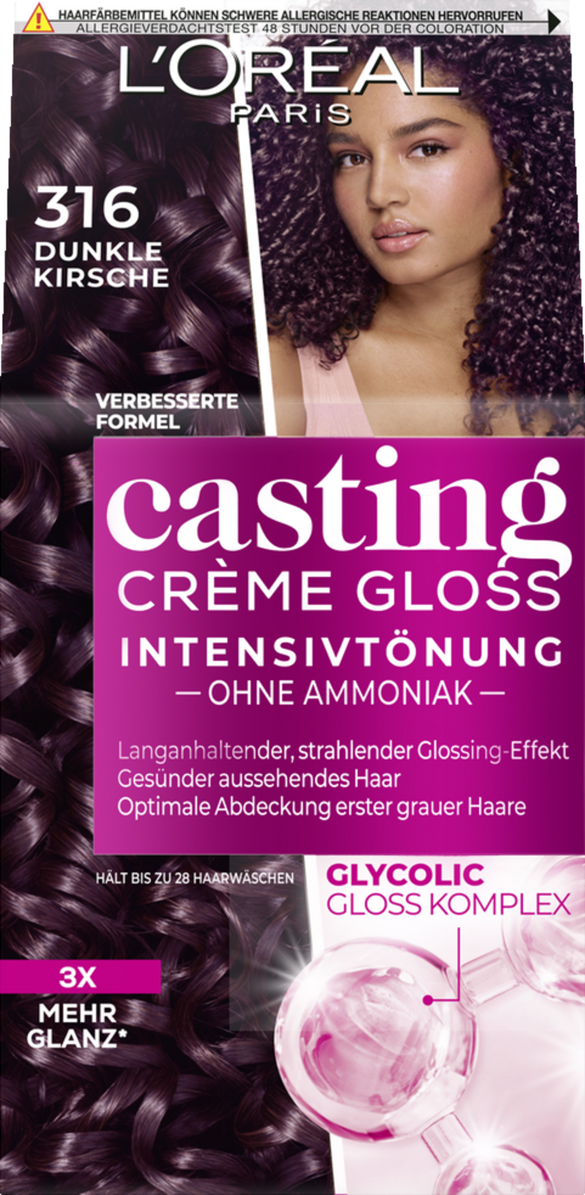 L’Oréal Paris Casting Creme Gloss Nærende, intensiv toning 316 Mørkt kirsebær