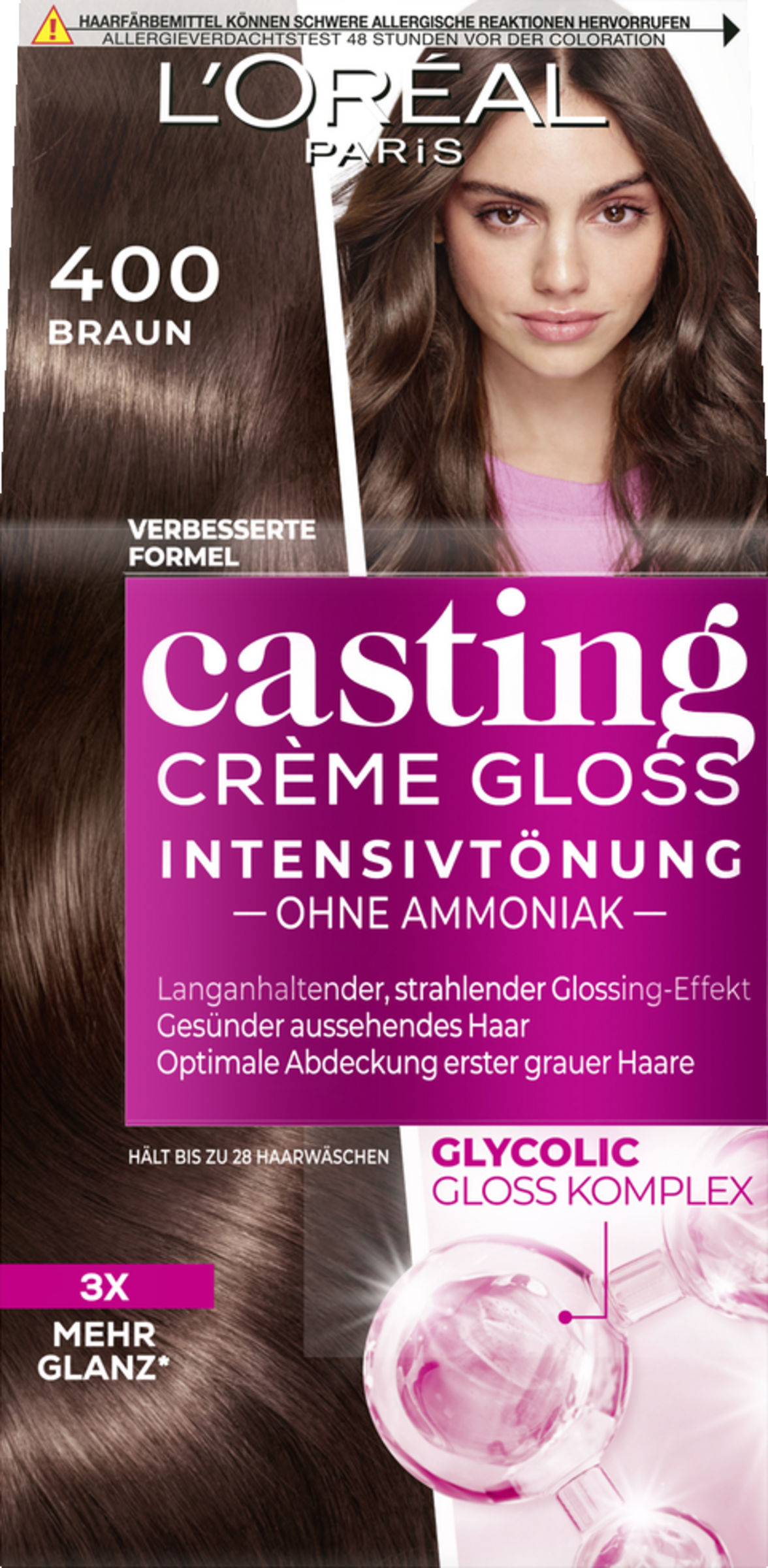 L’Oréal Paris Casting Creme Gloss Nærende, intensiv toning 400 Brun