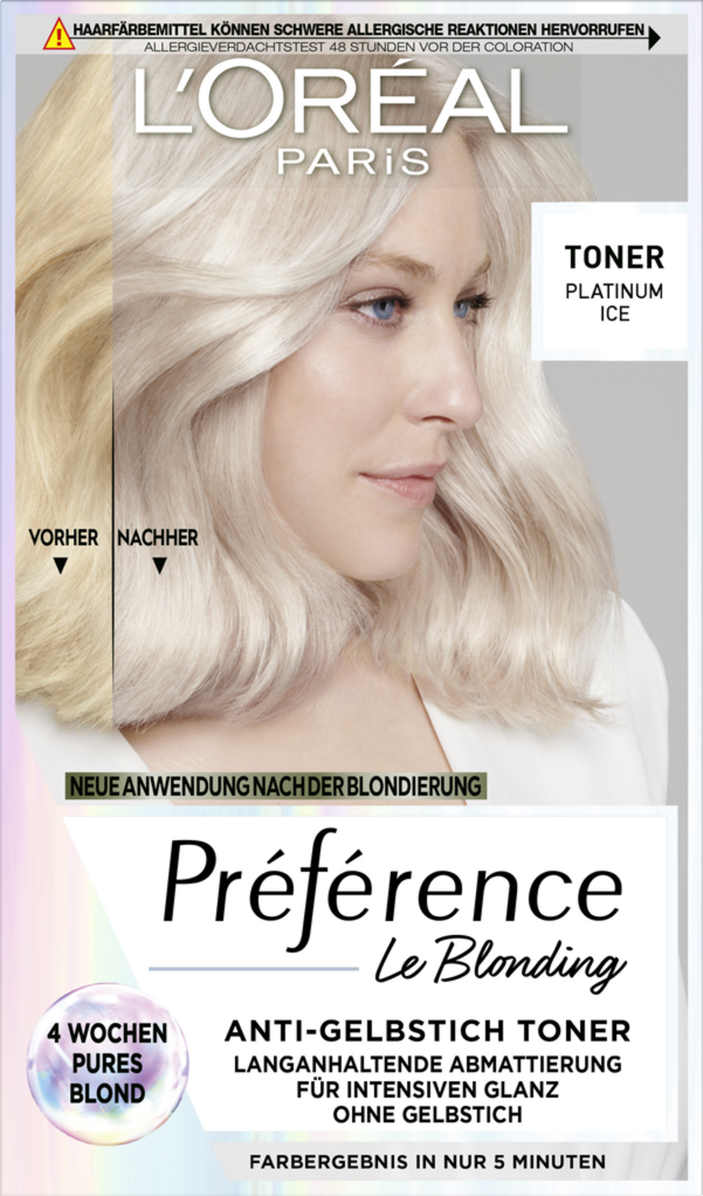 L’Oréal Paris Préférence Le Blonding Toner 01 Platinum Ice