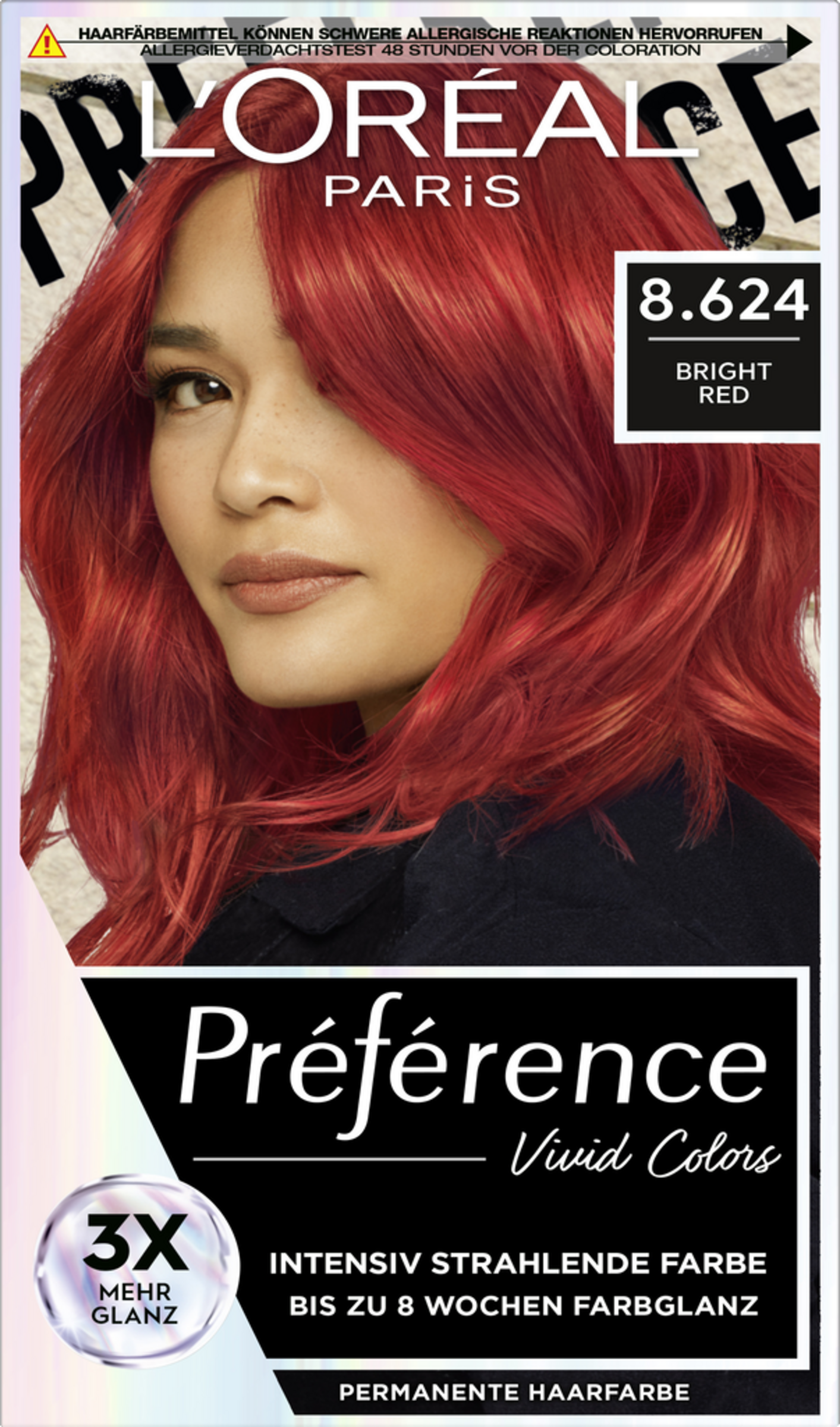 L’Oréal Paris Préférence Vivid Colors 8.624 Bright Red