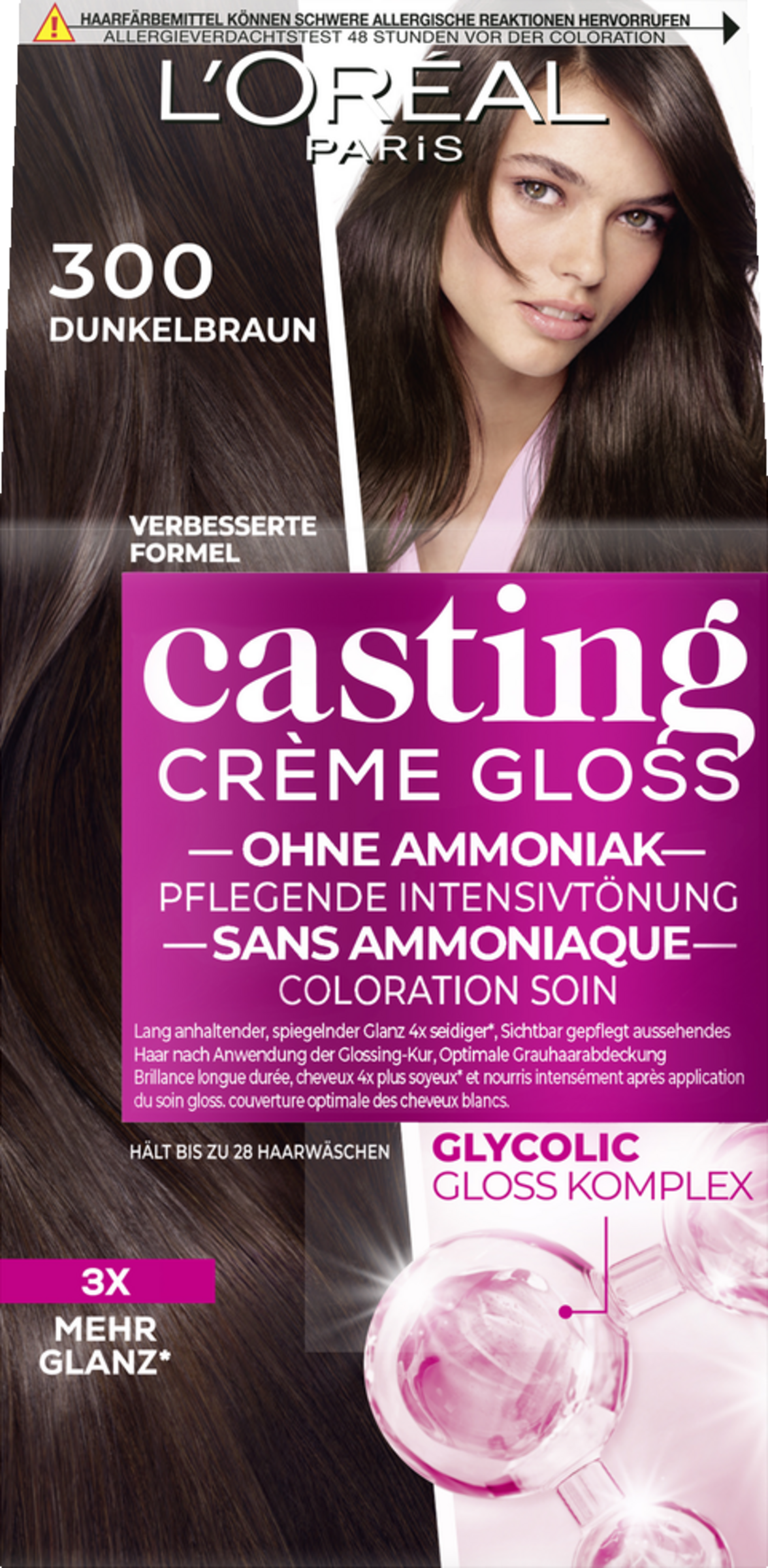 L’Oréal Paris Casting Creme Gloss Nærende, intensiv toning 300 Mørkebrun